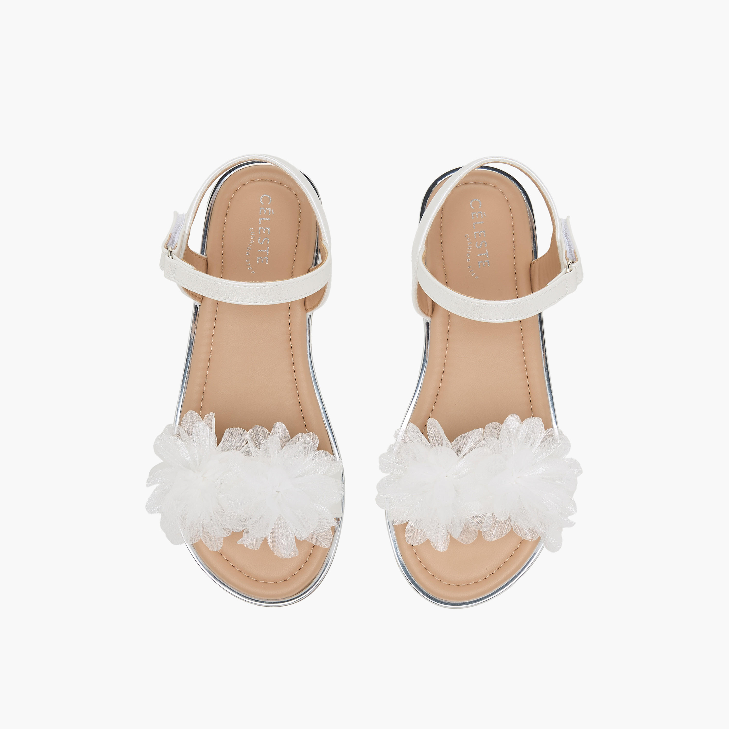 Celeste Girls Hook & Loop Flat Sandals-girls-shoes-sandals-image-1
