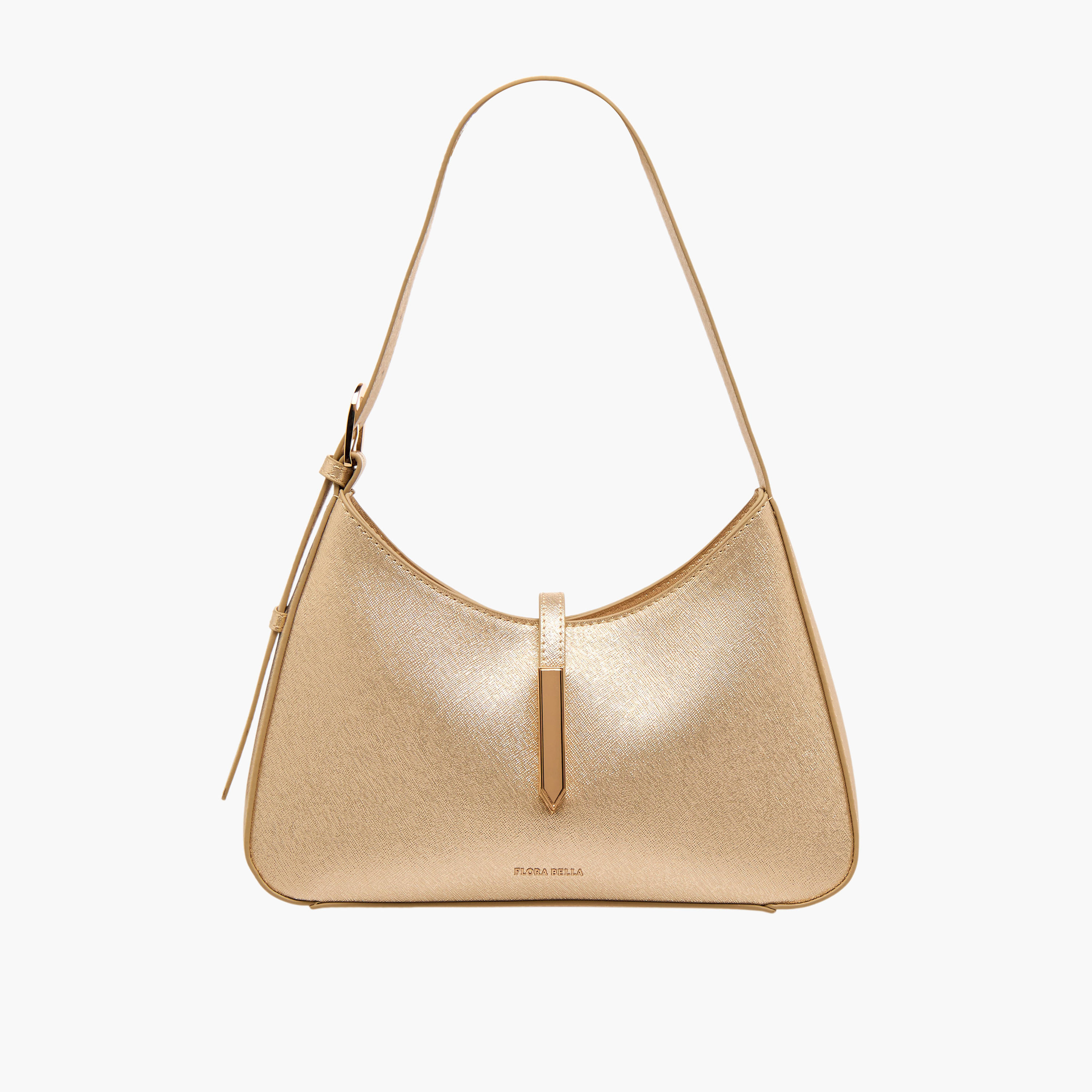 Flora Bella Metallic Trim Shoulder Bag with Zip Closure-women-bagsandwallets-handbags-image-1