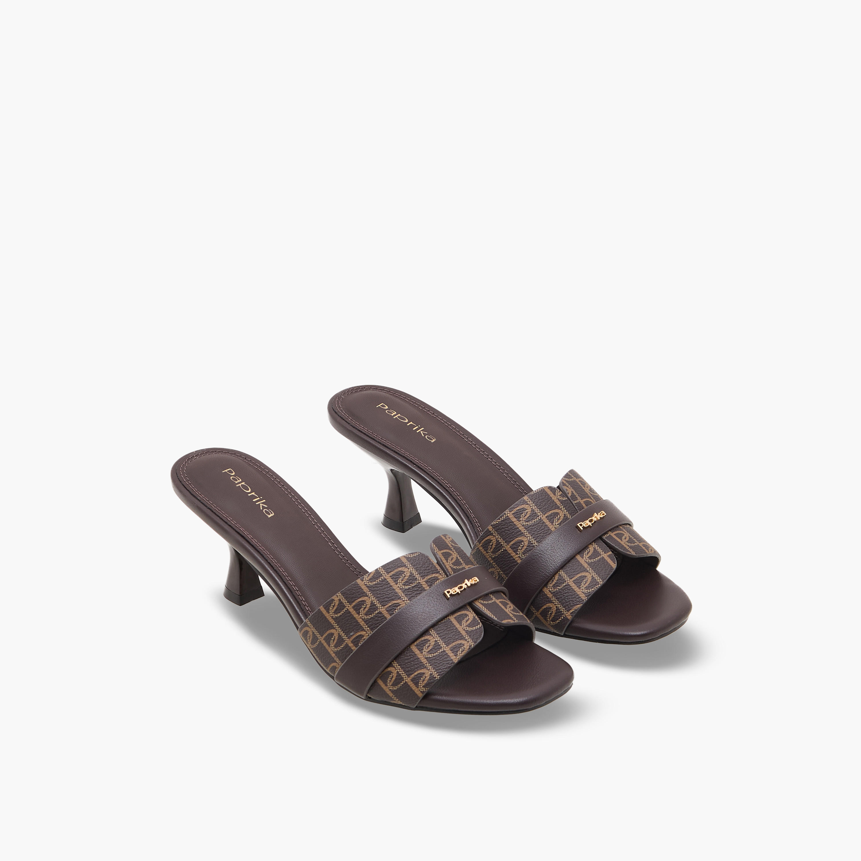 Paprika Women Monogram Print Slip-On Sandals-women-shoes-sandals-heeled-image-1
