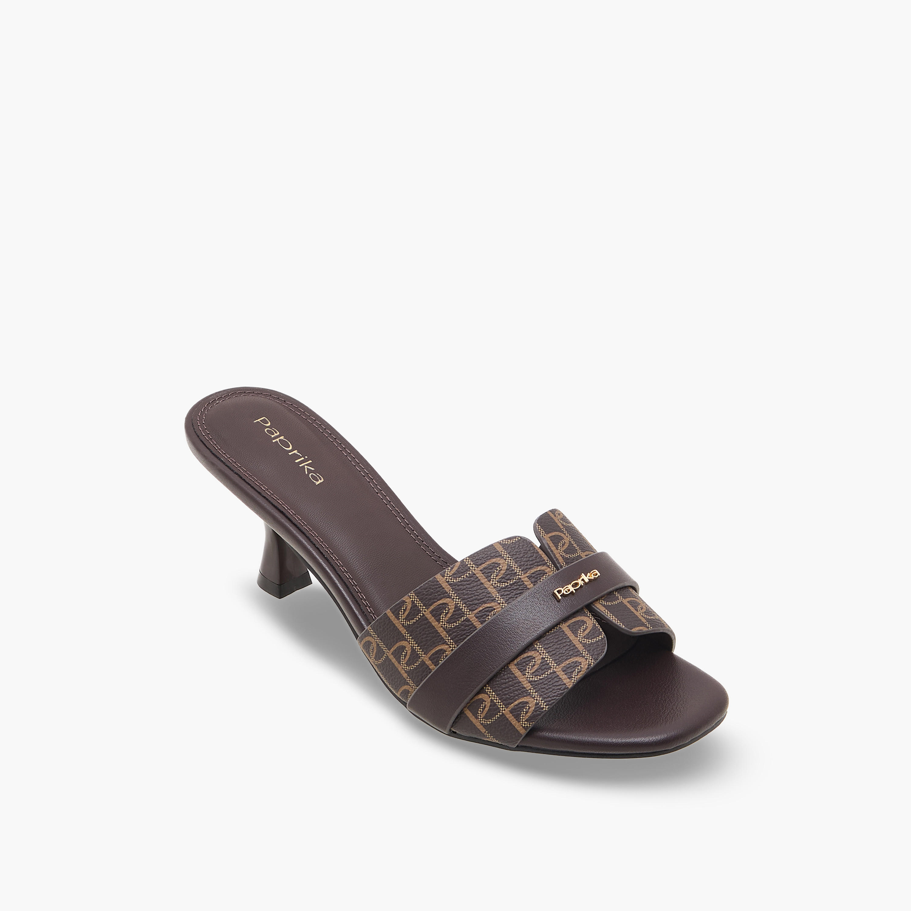 Paprika Women Monogram Print Slip-On Sandals-women-shoes-sandals-heeled-image-2