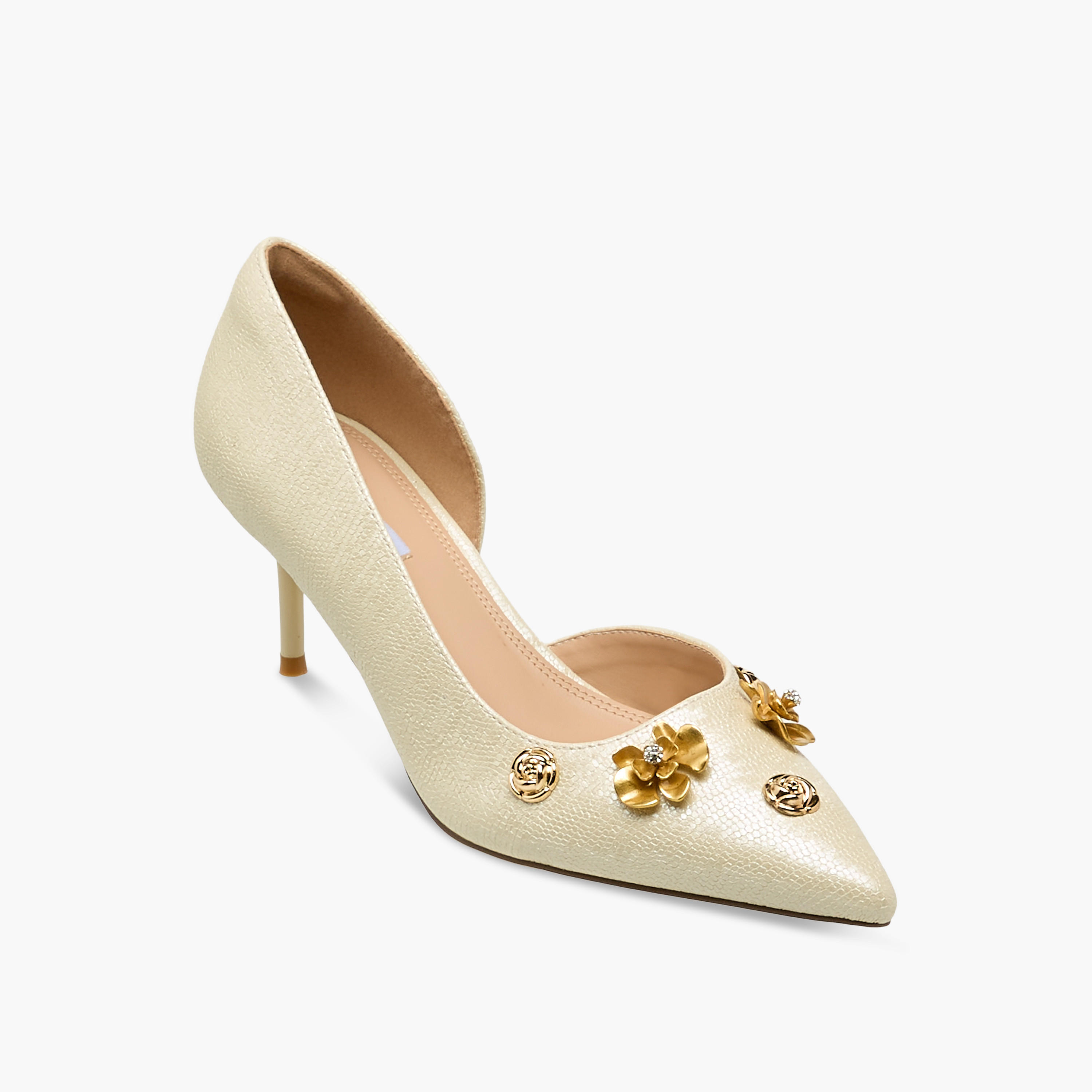 Elle Women Floral Embellished Stiletto Heel Shoes-women-shoes-heels-image-2