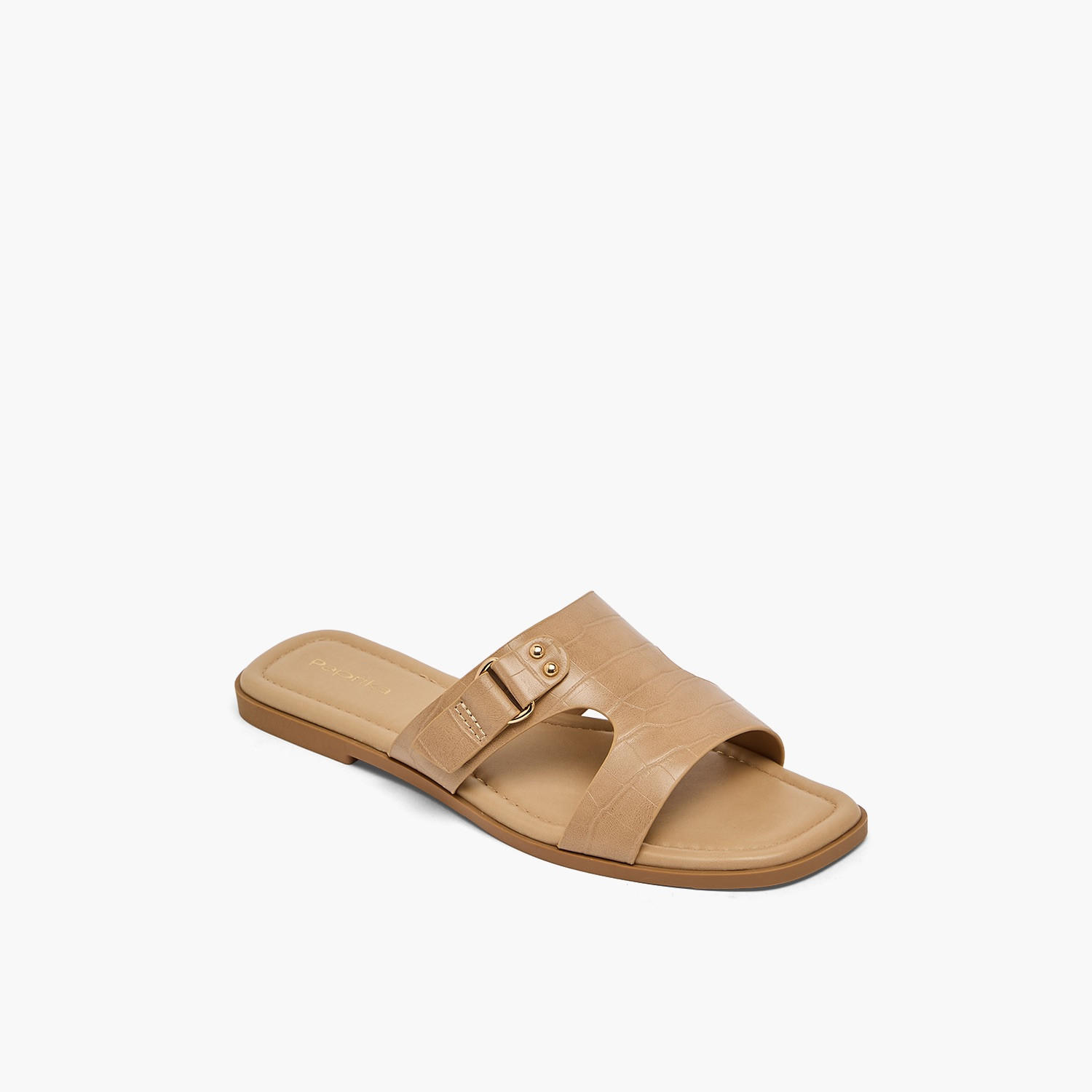 Paprika Women Buckle Accent Flat Sandals-women-shoes-sandals-flats-image-2
