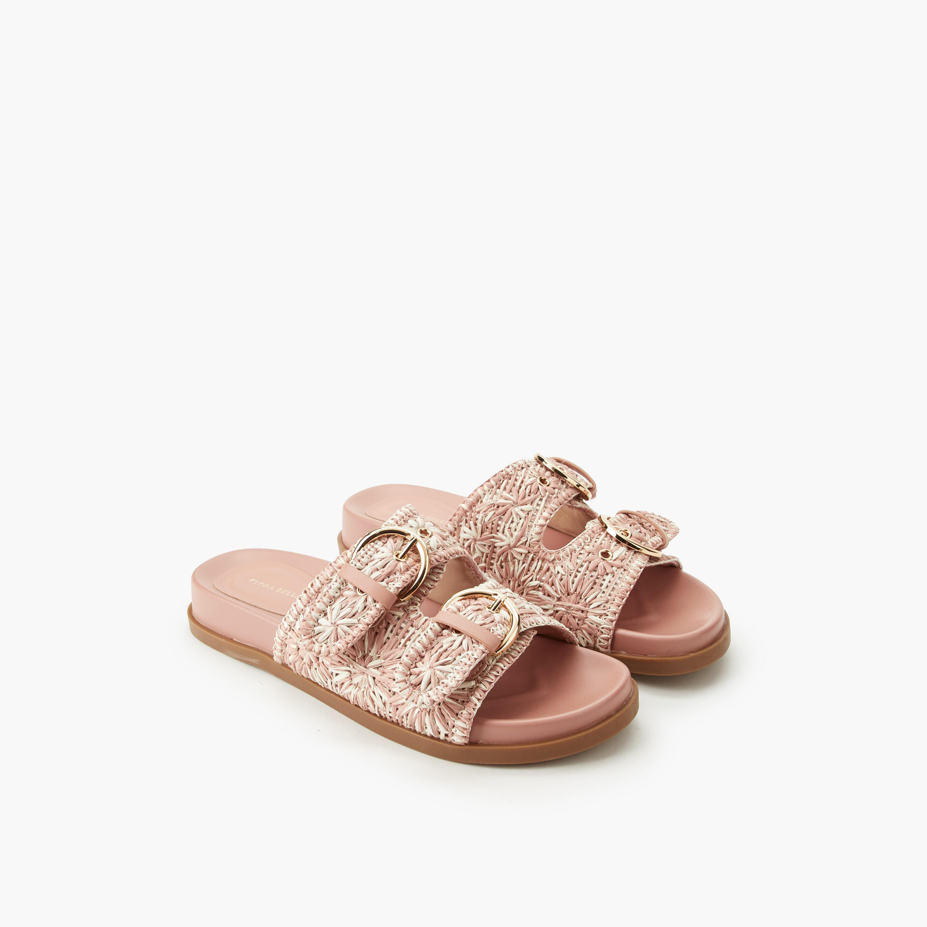 صندل سهل الارتداء بارز الملمس للنساء من فلورا بيلا-women-shoes-flats-sandals-image-1