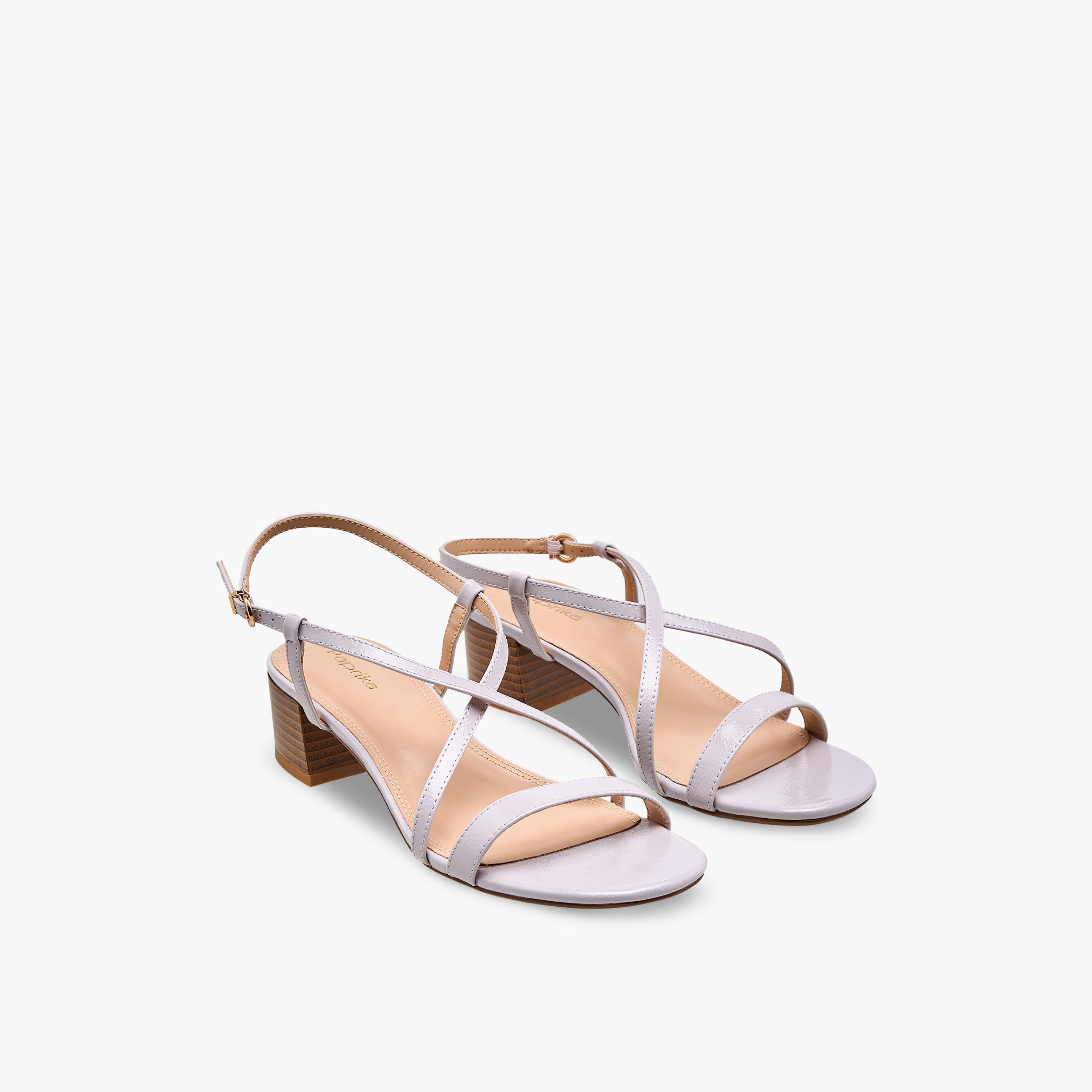 Paprika Women Block Heel Buckle Closure Sandals-women-shoes-sandals-heeled-image-1