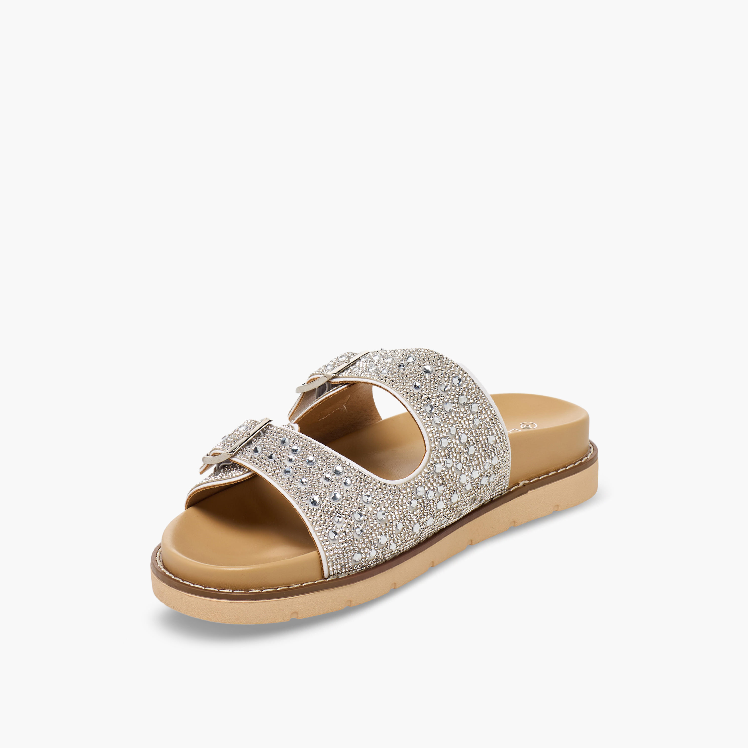 Le Confort Women Embellished Buckle Accent Sandals-women-shoes-sandals-flats-image-3