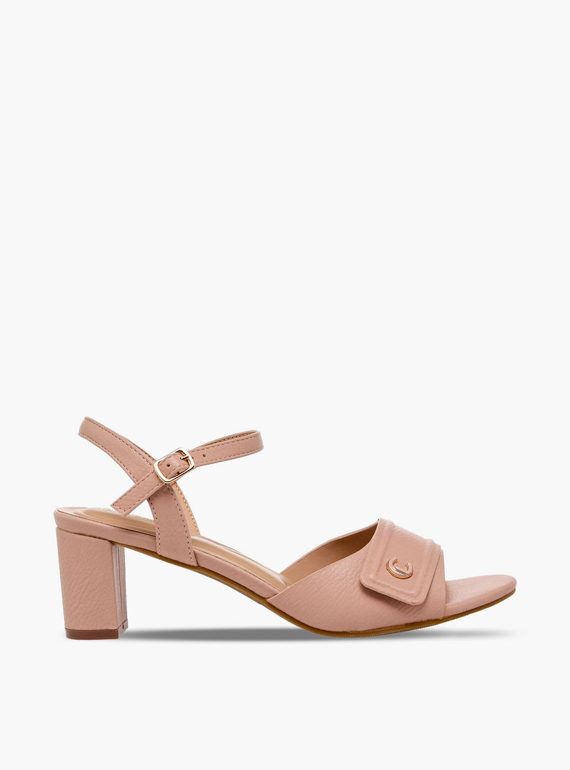 Le Confort Women Textured Block Heel Sandals-women-shoes-sandals-heeled-image-3