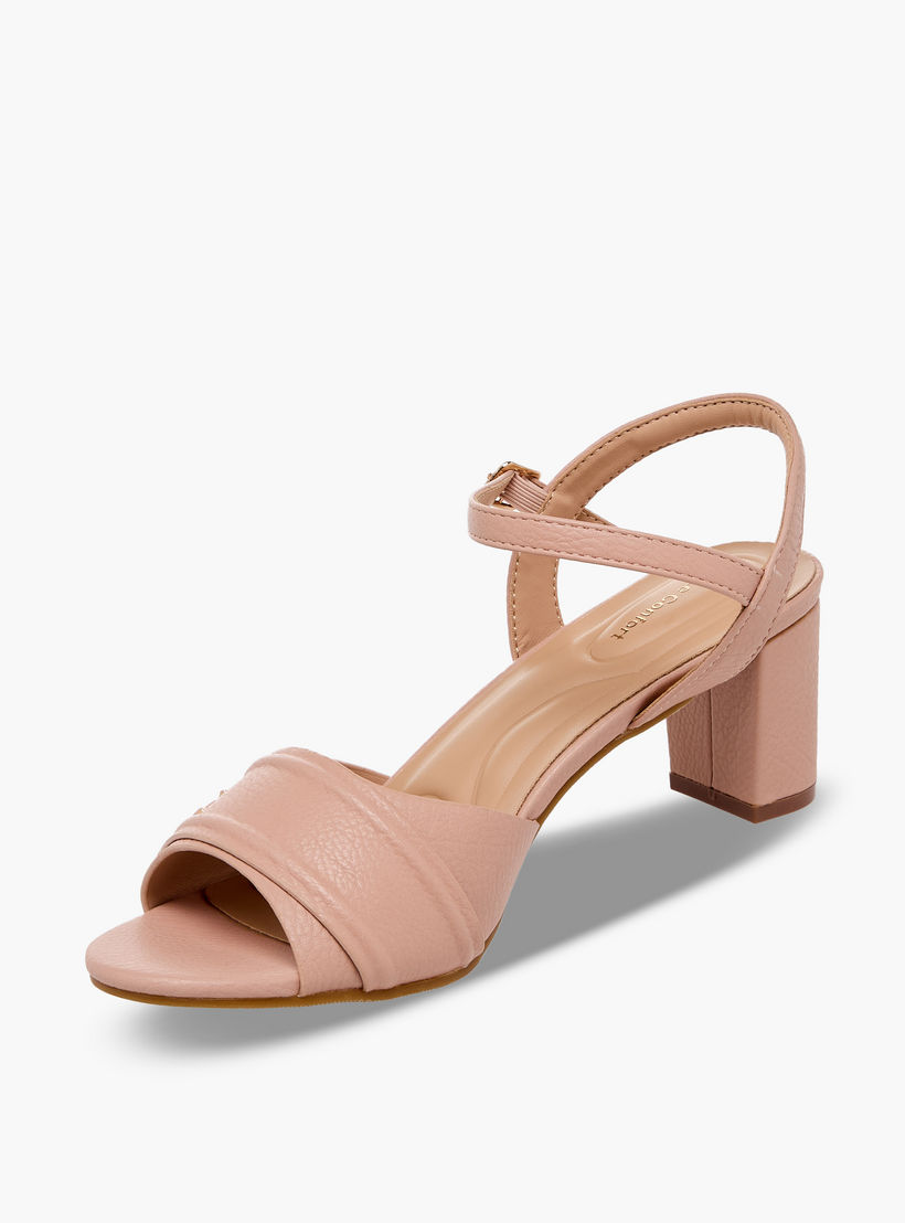 Le Confort Women Textured Block Heel Sandals-women-shoes-sandals-heeled-image-4