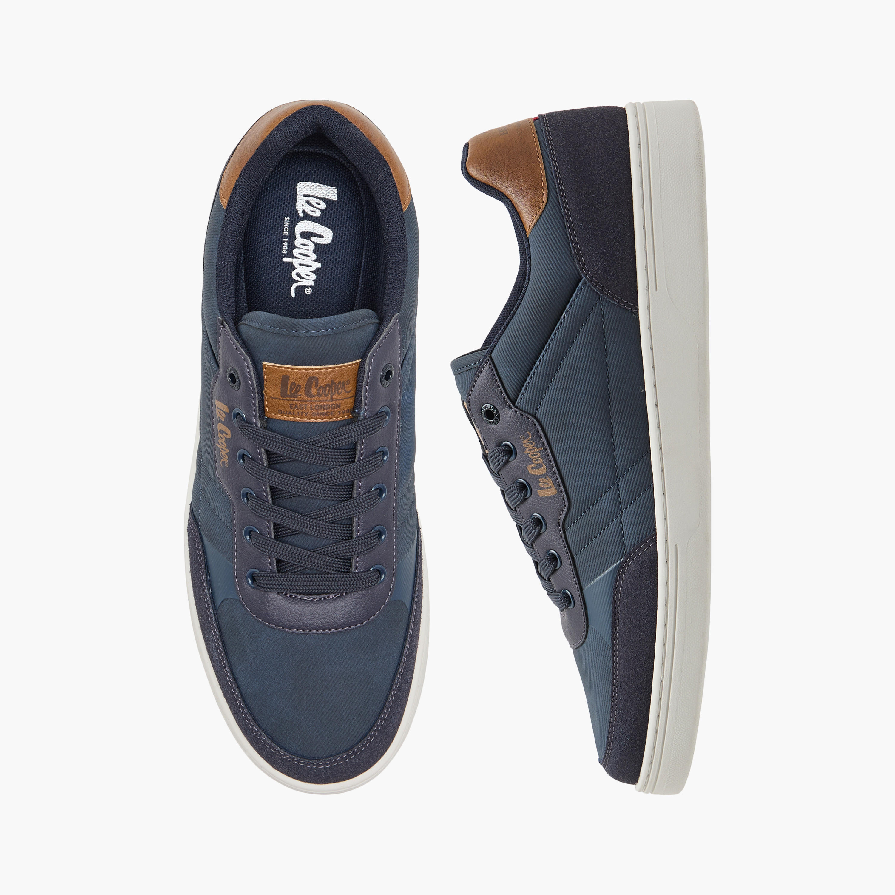 حذاء سنيكرز برباط إغلاق وطبعات شعار للرجال من لي كوبر-men-shoes-sneakers-image-5