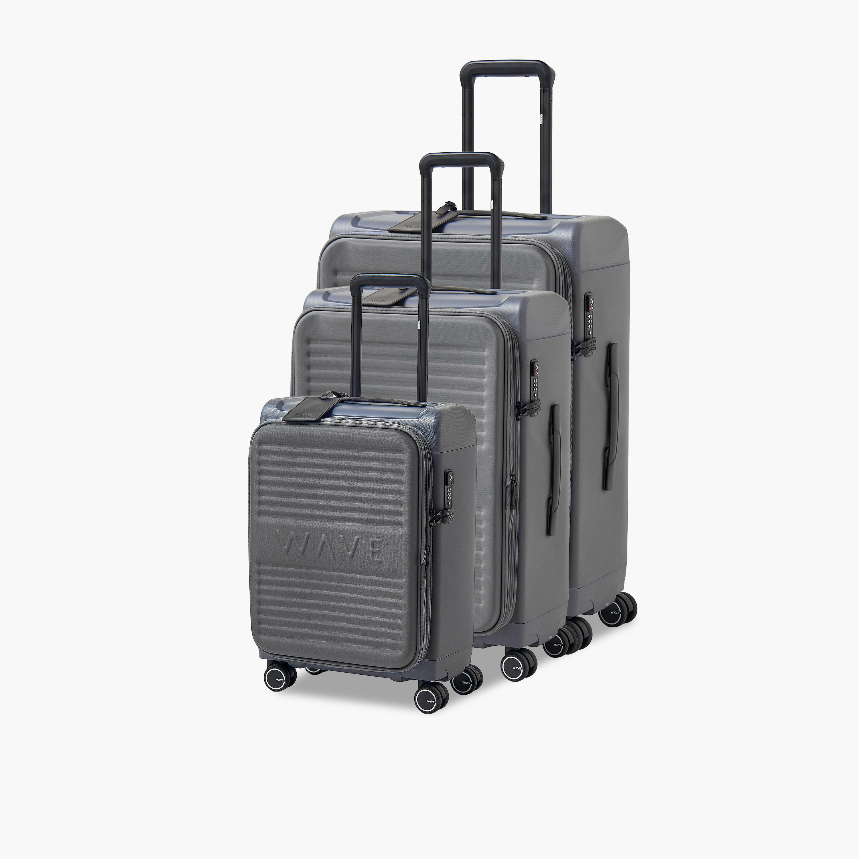 WAVE Textured Softcase Luggage Trolley with Retractable Handle - 24 inches Check-In Bag-travel-luggagesandbags-luggage-image-12