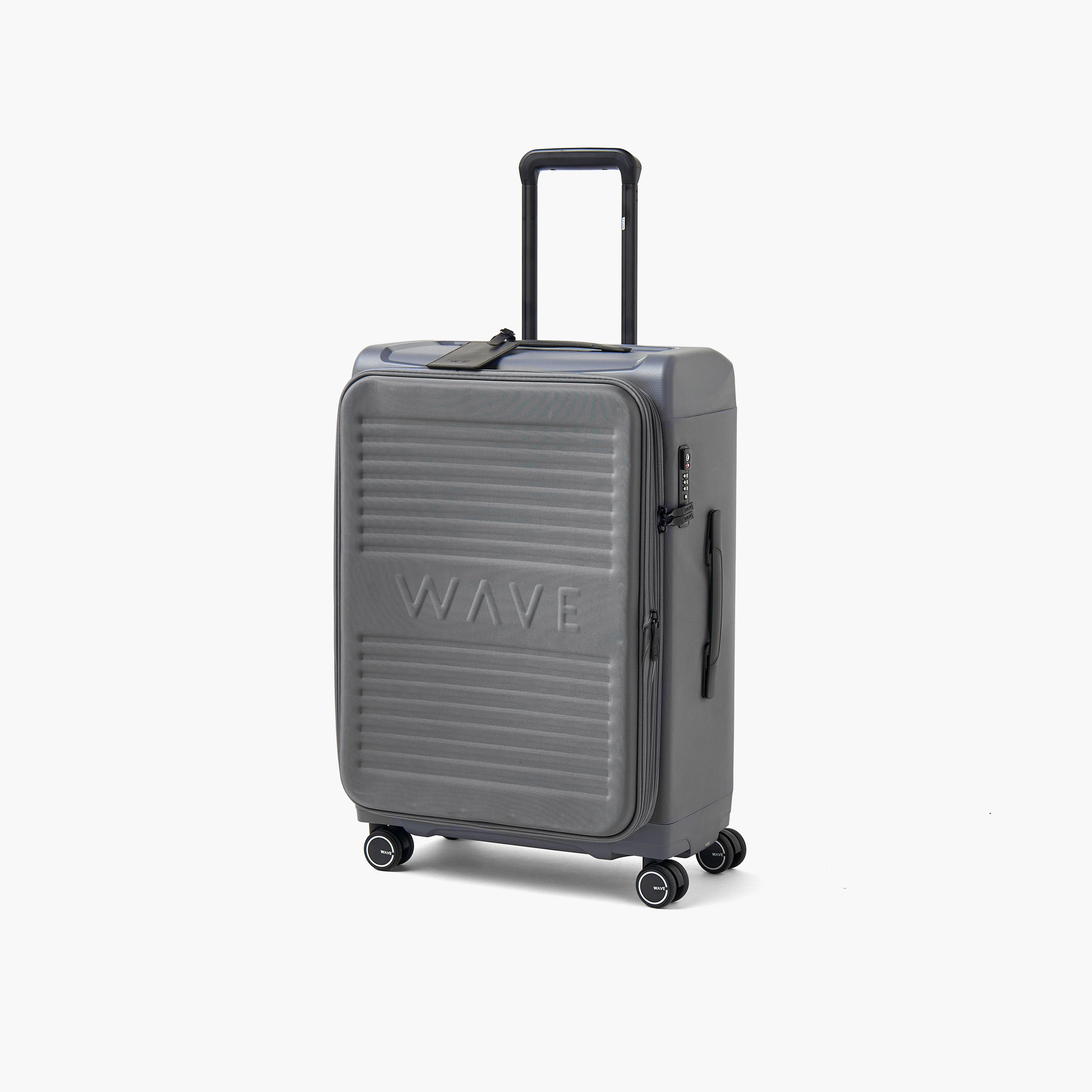 WAVE Textured Softcase Luggage Trolley with Retractable Handle - 24 inches Check-In Bag-travel-luggagesandbags-luggage-image-1