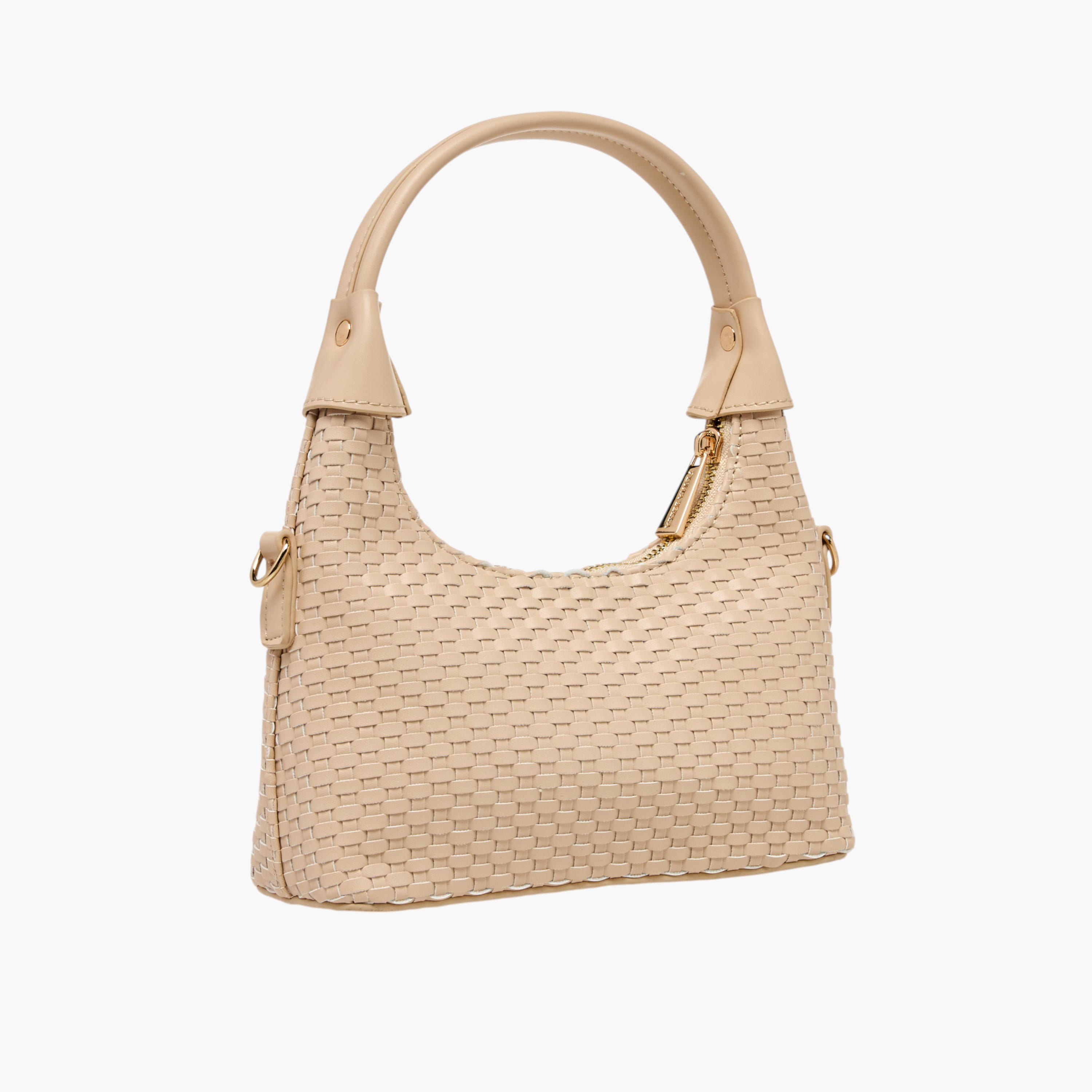 Flora Bella Weave Textured Shoulder Bag with Zip Closure-women-bagsandwallets-handbags-image-4