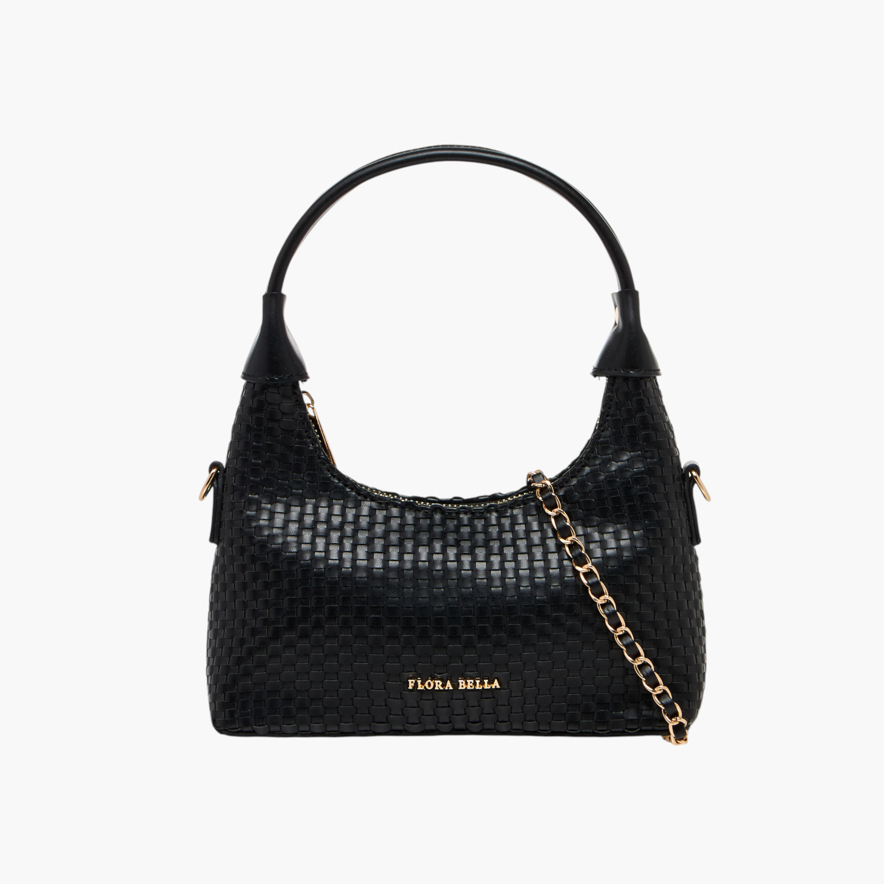 شنطة كتف منسوجة بارزة الملمس بسحاب إغلاق من فلورا بيلا-women-bagsandwallets-handbags-image-1