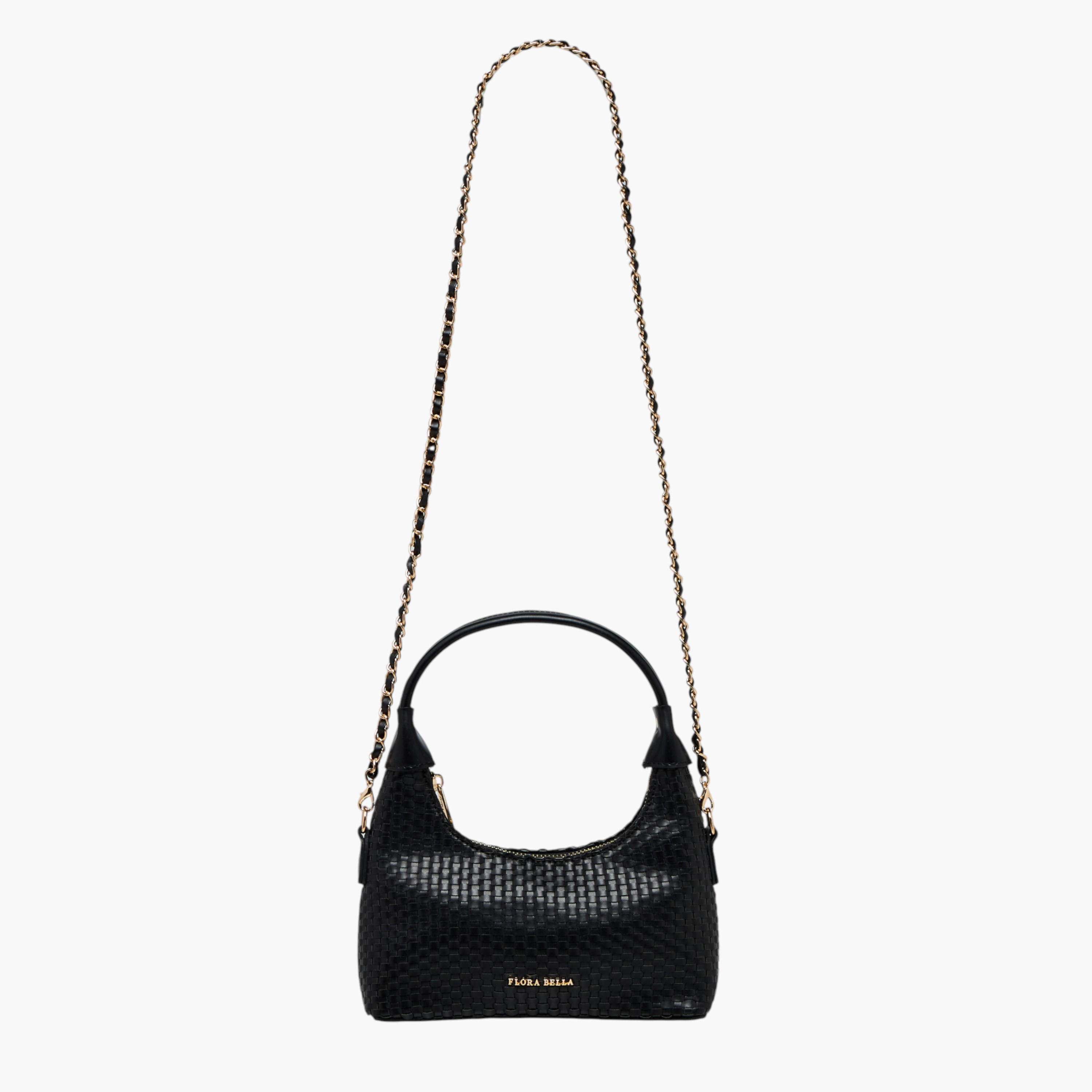 شنطة كتف منسوجة بارزة الملمس بسحاب إغلاق من فلورا بيلا-women-bagsandwallets-handbags-image-3