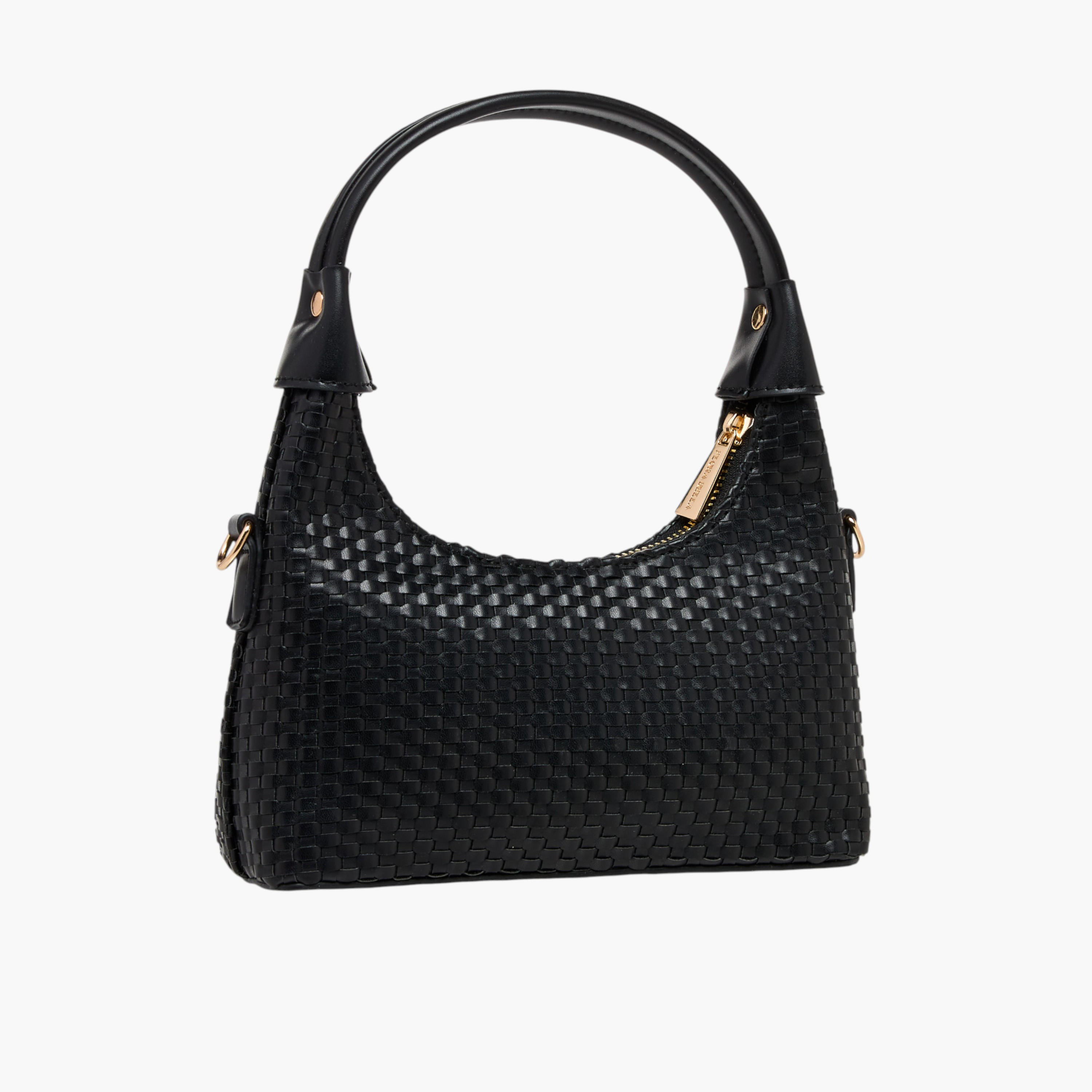 شنطة كتف منسوجة بارزة الملمس بسحاب إغلاق من فلورا بيلا-women-bagsandwallets-handbags-image-4