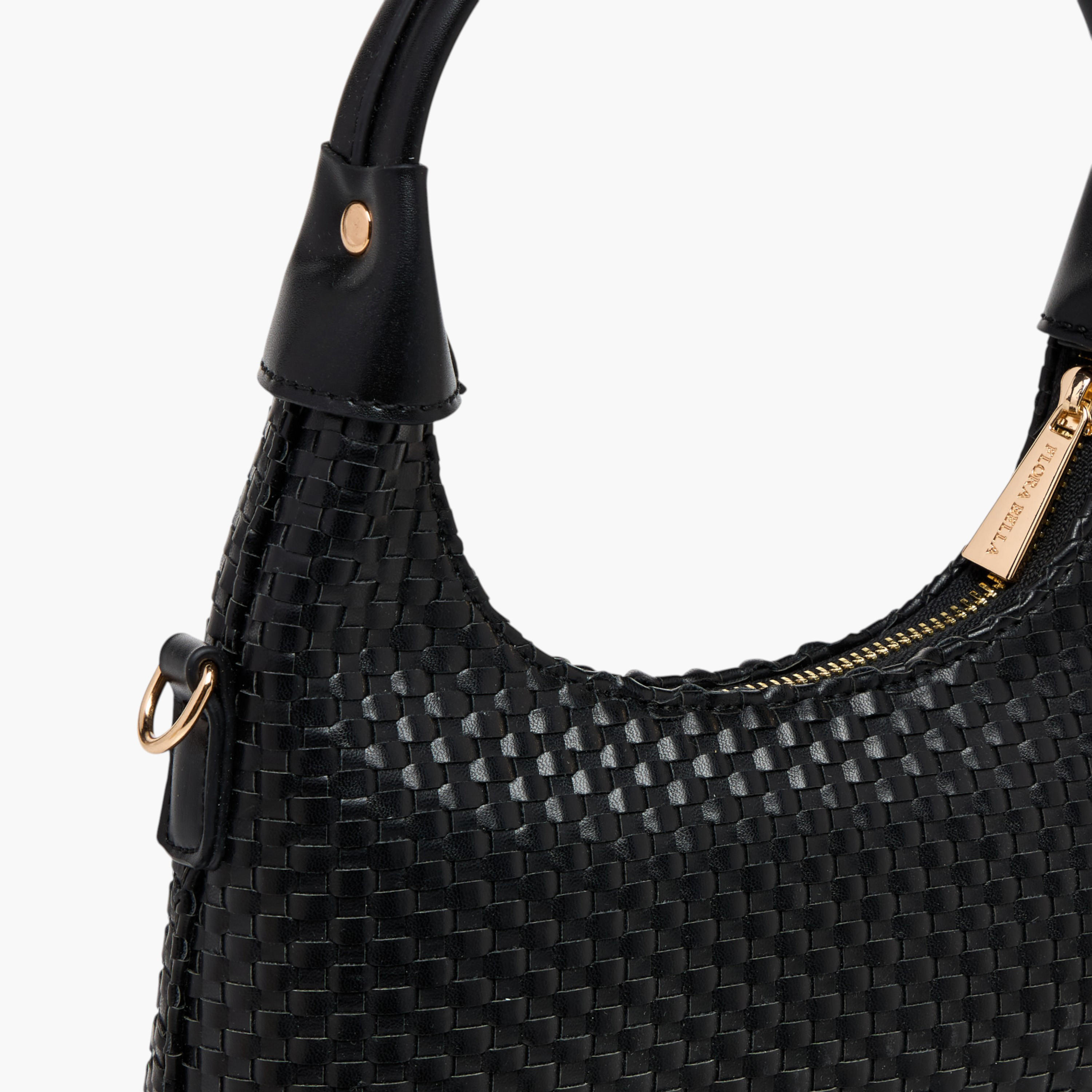 شنطة كتف منسوجة بارزة الملمس بسحاب إغلاق من فلورا بيلا-women-bagsandwallets-handbags-image-6