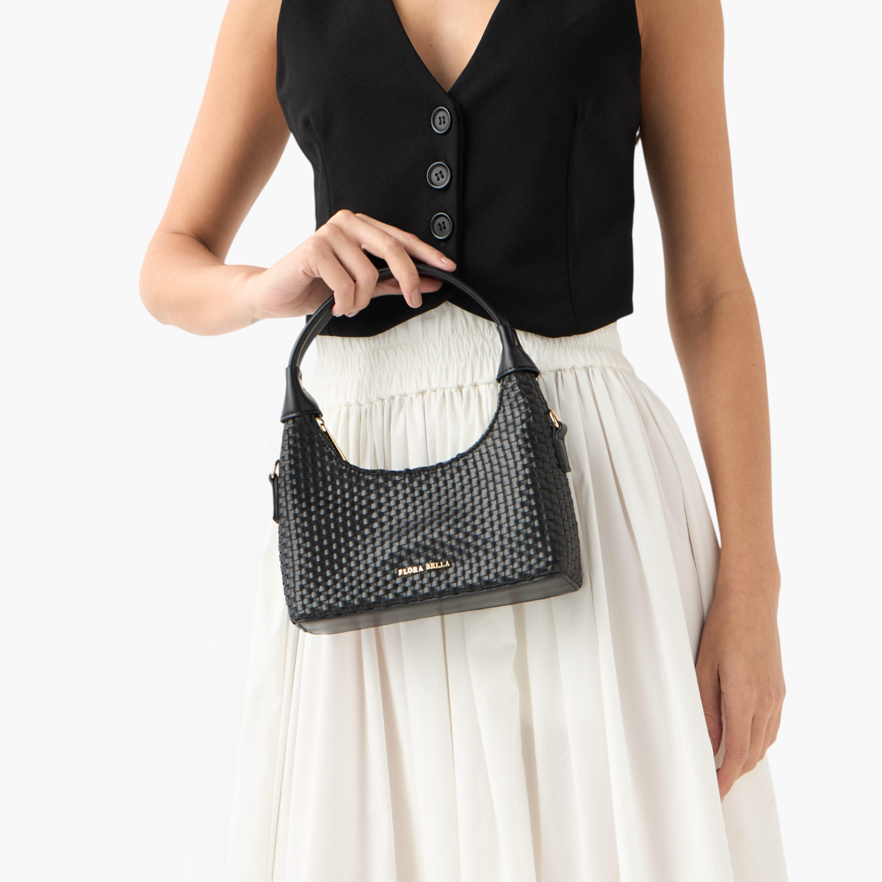 شنطة كتف منسوجة بارزة الملمس بسحاب إغلاق من فلورا بيلا-women-bagsandwallets-handbags-image-8