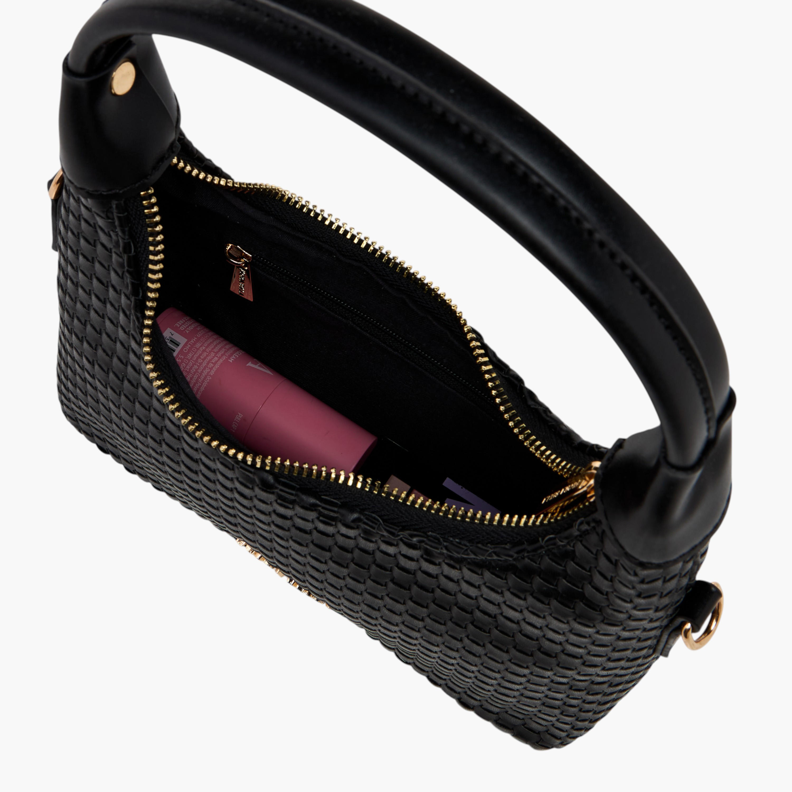 شنطة كتف منسوجة بارزة الملمس بسحاب إغلاق من فلورا بيلا-women-bagsandwallets-handbags-image-9