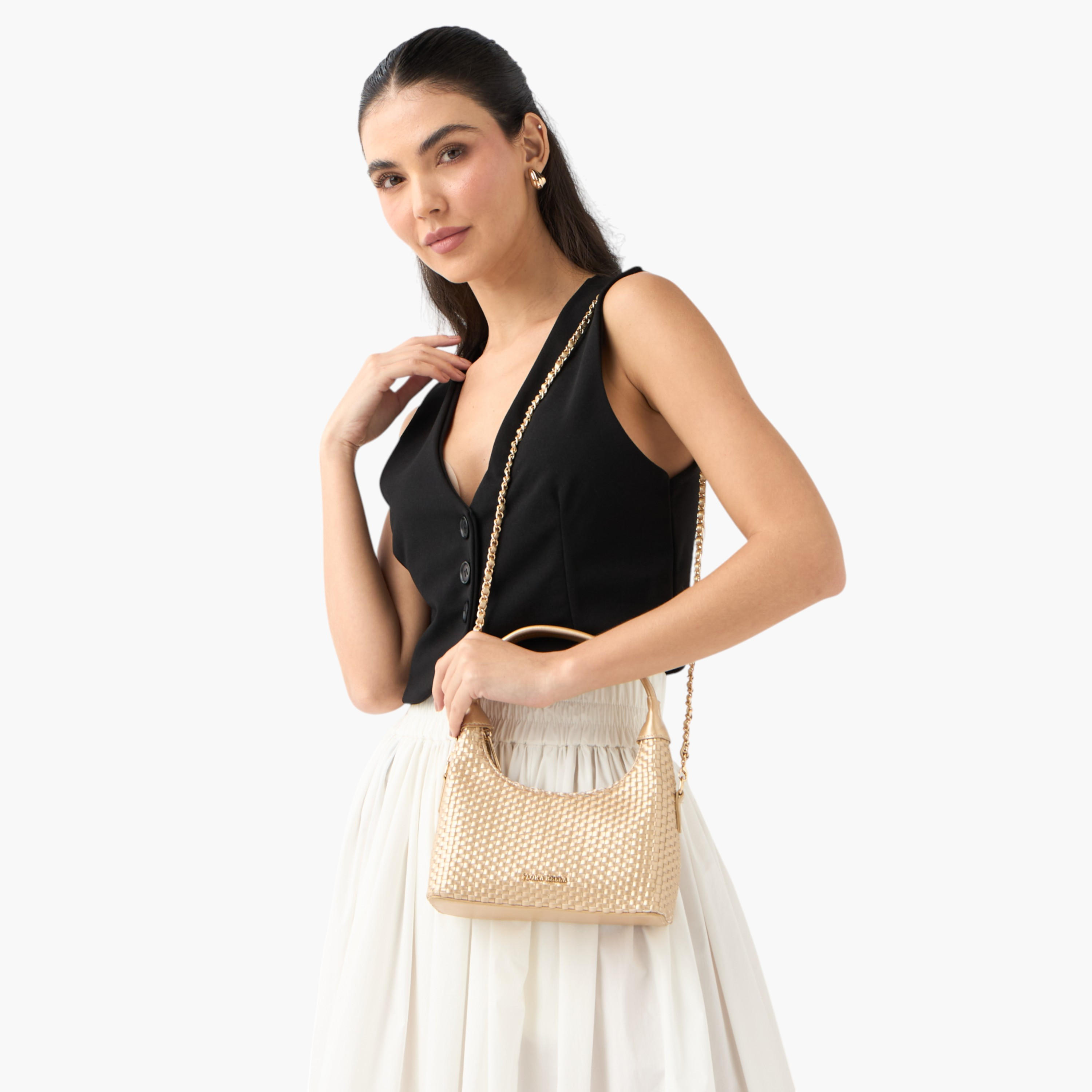 Flora Bella Weave Textured Shoulder Bag with Zip Closure-women-bagsandwallets-handbags-image-2