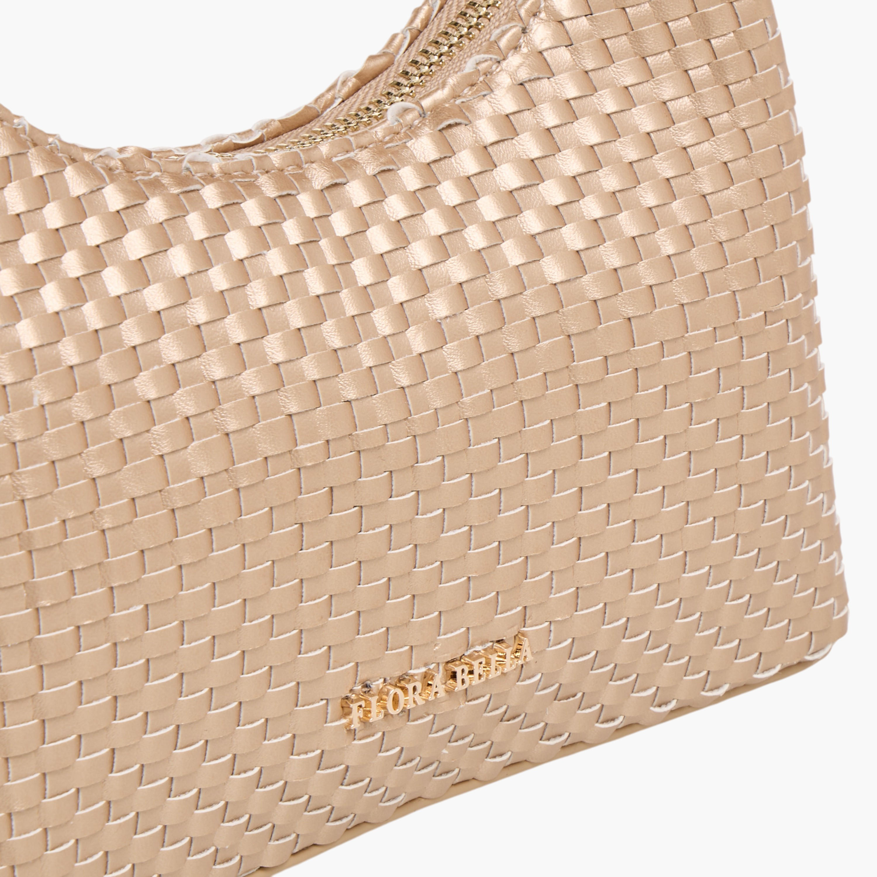Flora Bella Weave Textured Shoulder Bag with Zip Closure-women-bagsandwallets-handbags-image-5