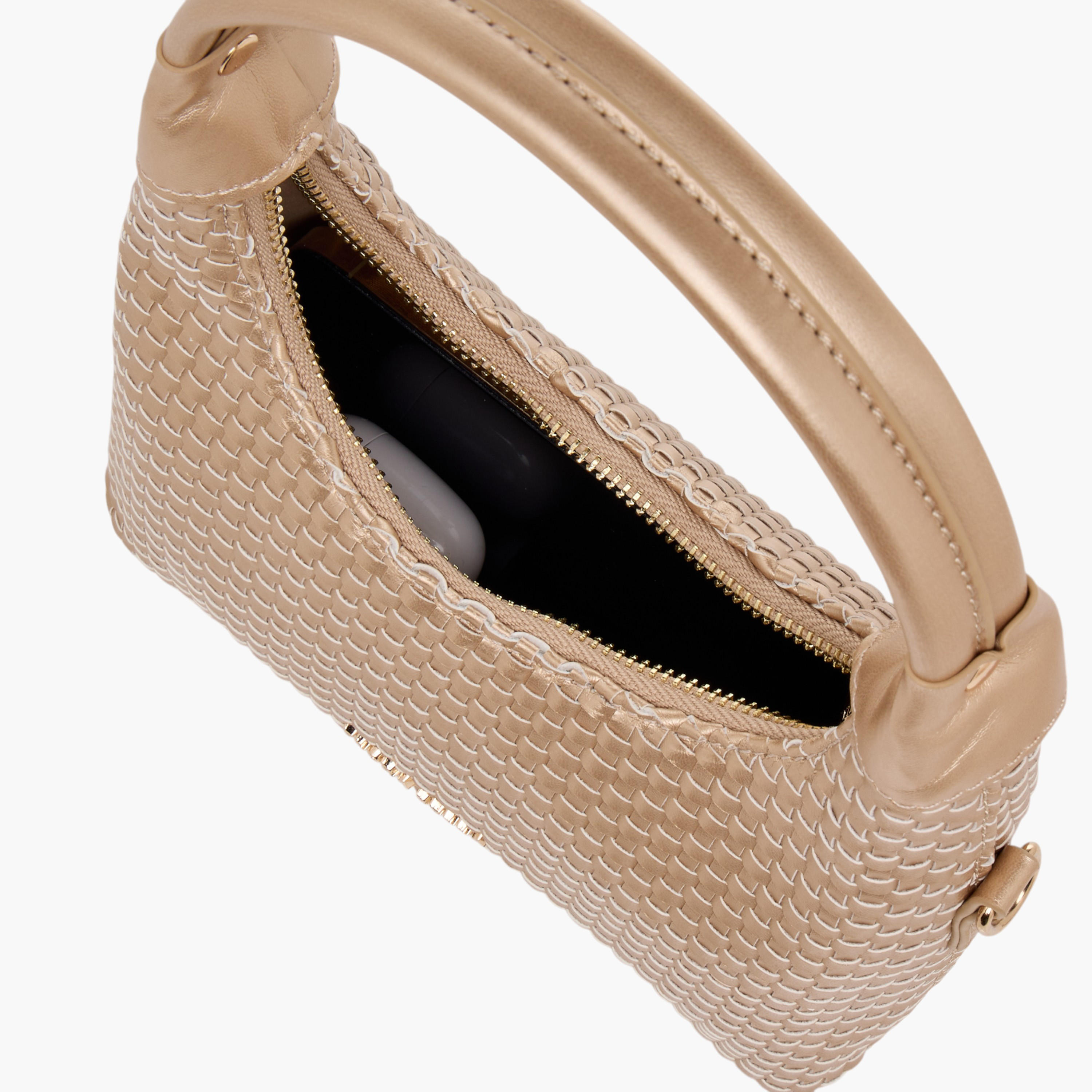 Flora Bella Weave Textured Shoulder Bag with Zip Closure-women-bagsandwallets-handbags-image-9