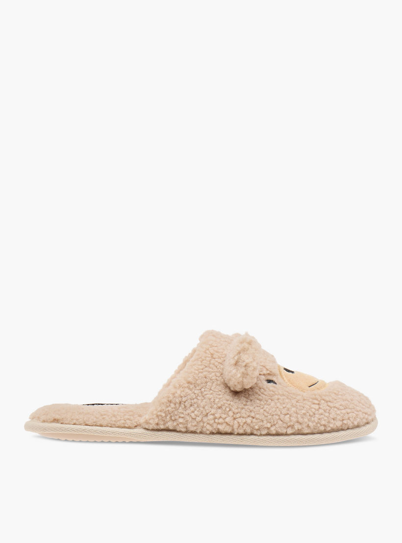Le Confort Bear Applique Slip-On Bedroom Mules-women-shoes-flipflopsandslides-image-2