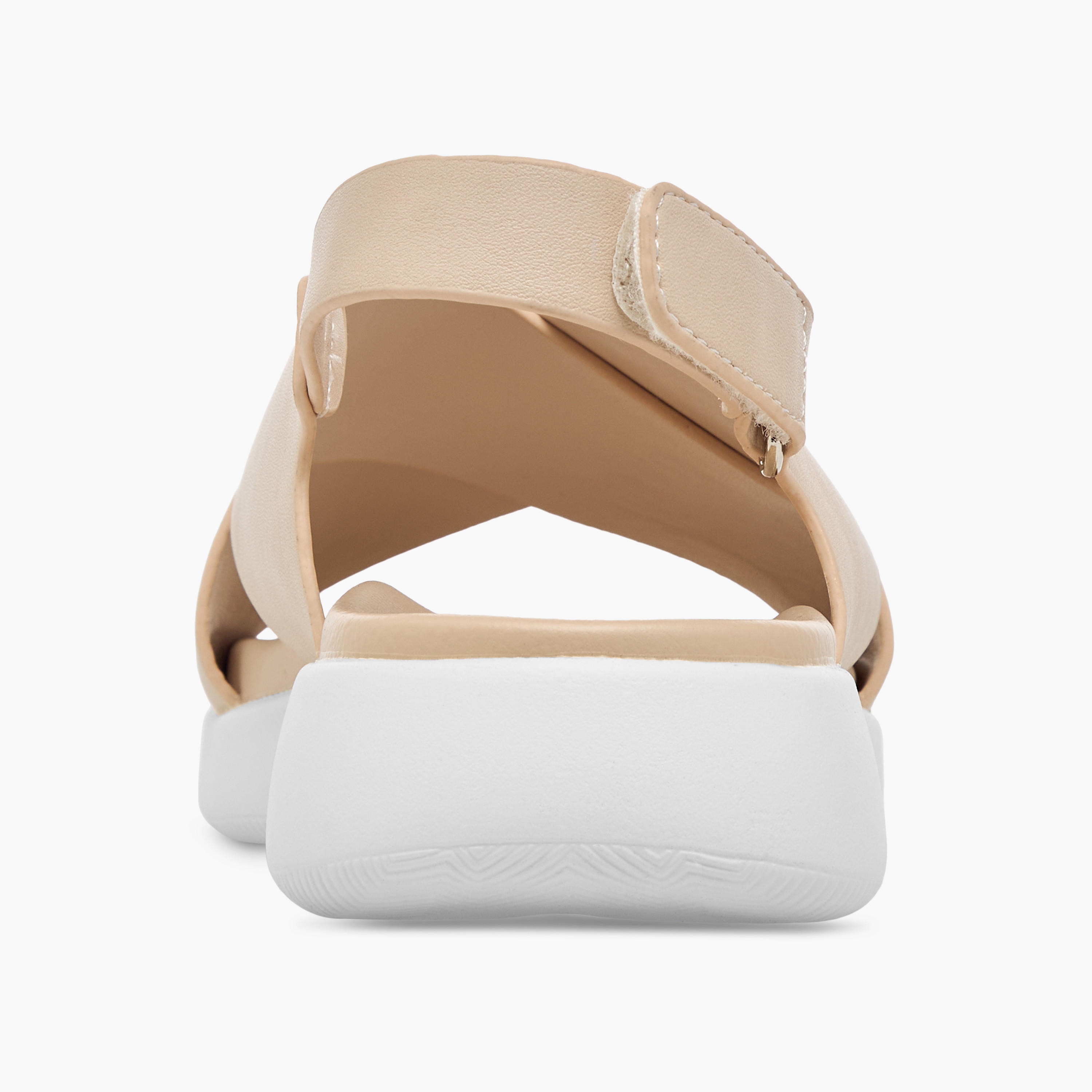 Le Confort Solid Cross Strap Comfort Sandals with Hook and Loop Closure-women-shoes-flats-sandals-image-5