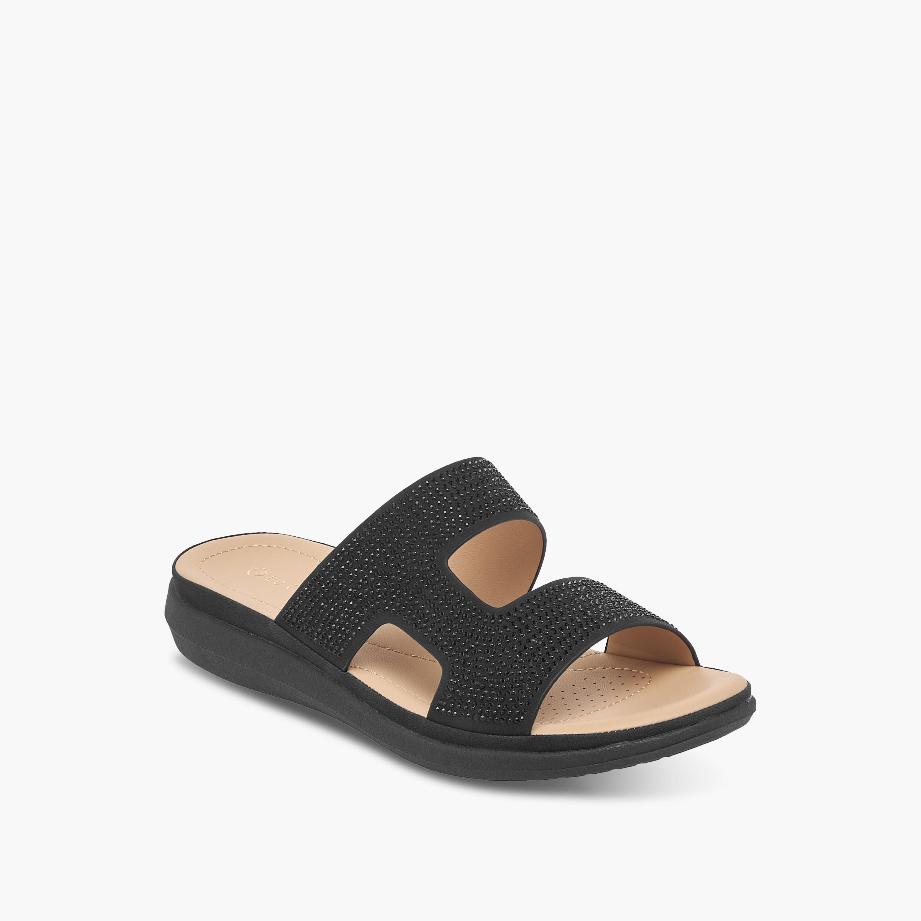 Le Confort Embellished Slip-On Comfort Slide Sandals-women-shoes-flats-sandals-image-2
