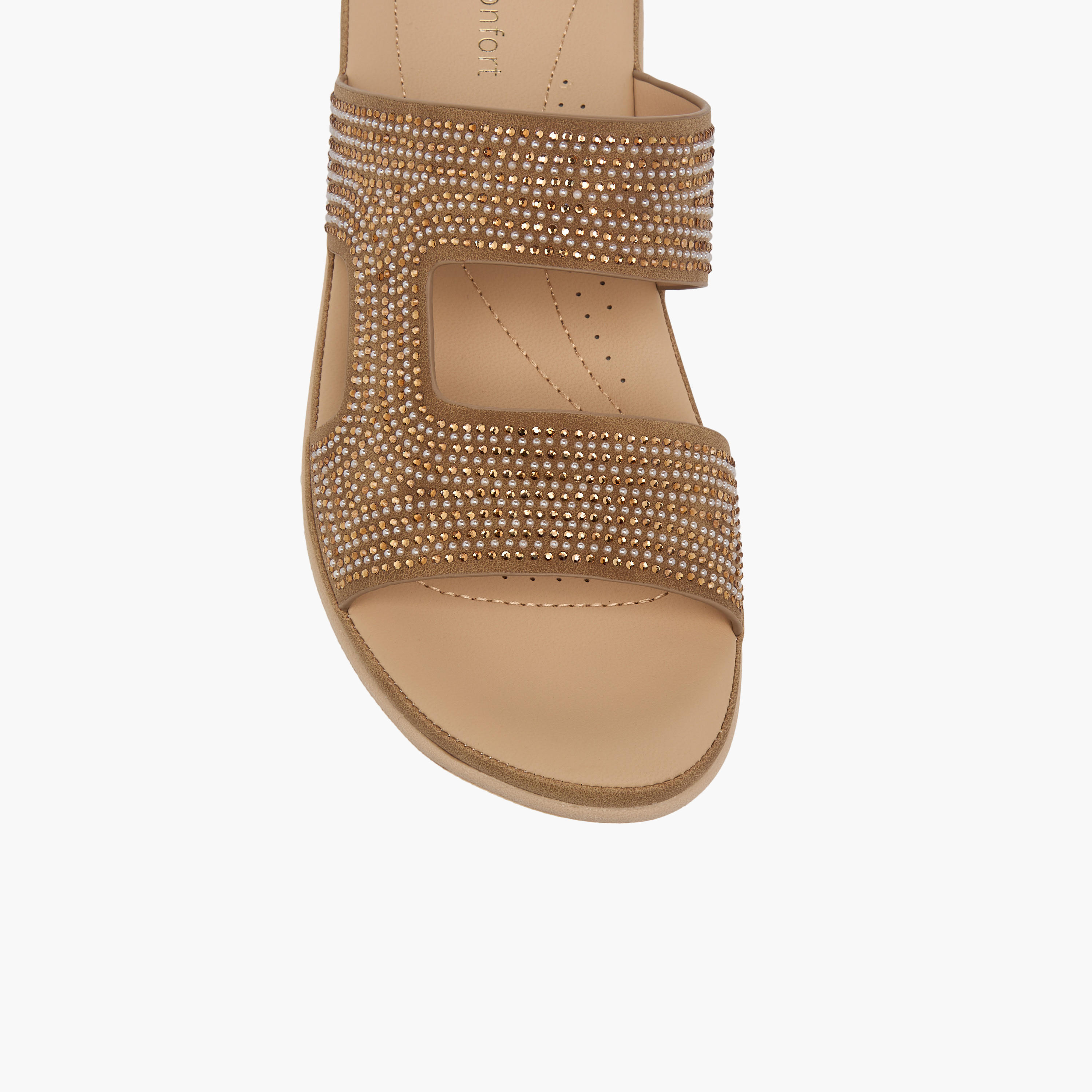 Le Confort Embellished Slip-On Comfort Slide Sandals-women-shoes-flats-sandals-image-4
