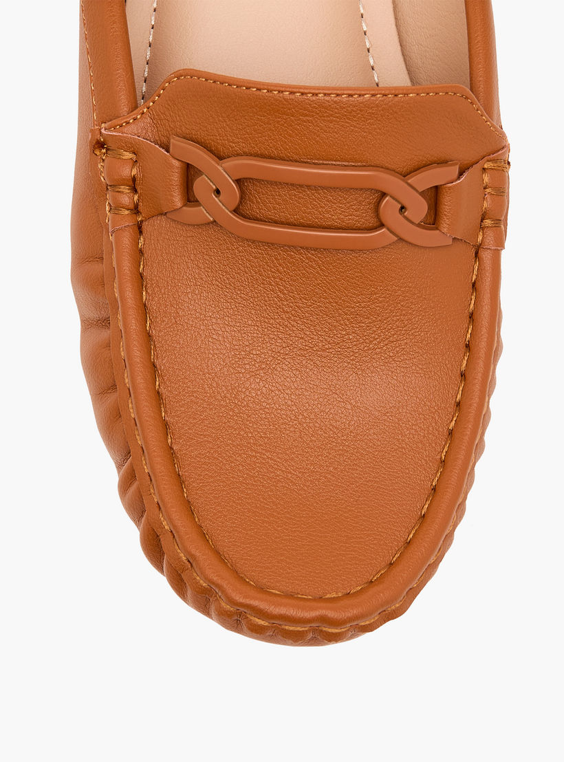 حذاء ميول مريح سهل الارتداء بزينة معدنية من لو كونفورت-women-shoes-flats-mules-image-4