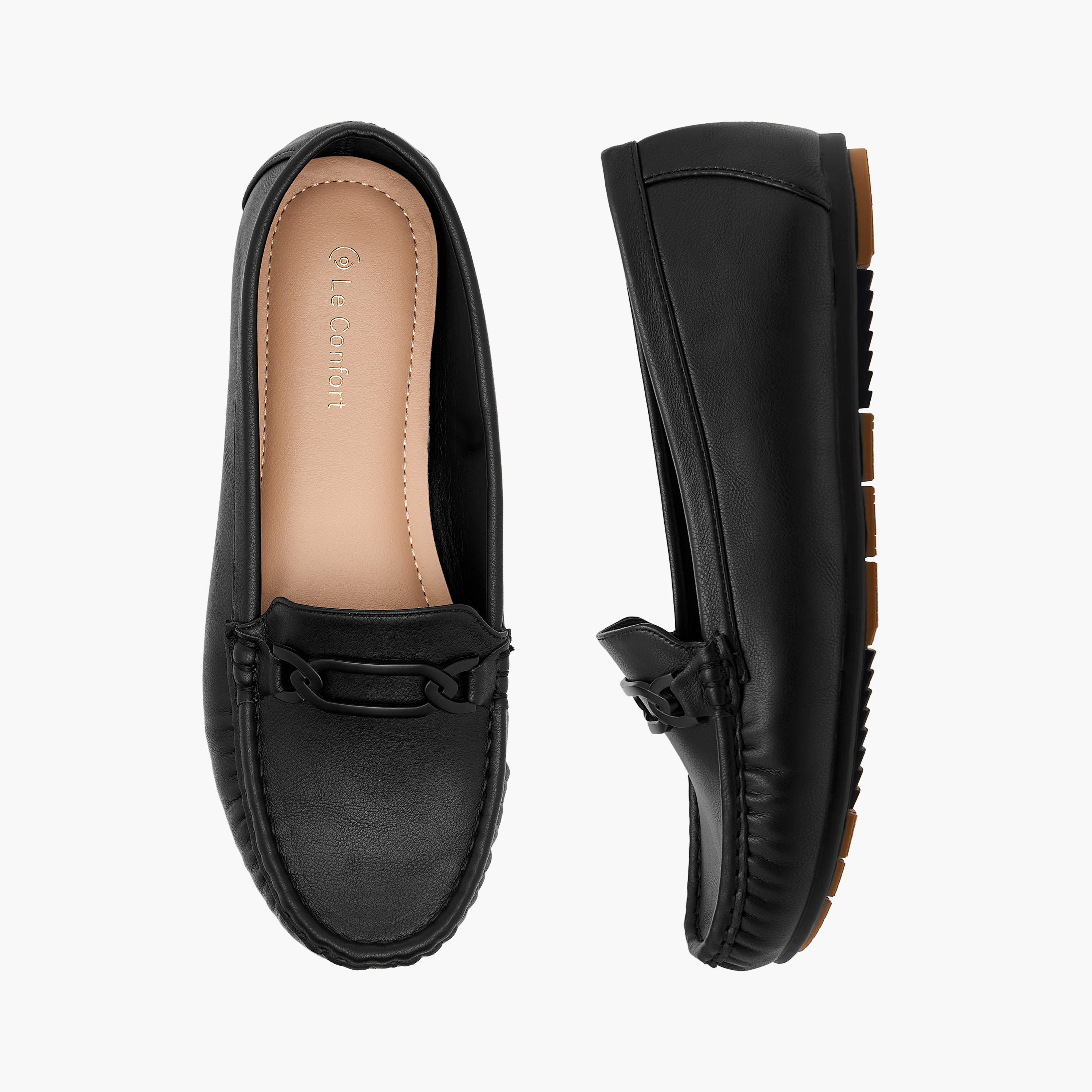 Le Confort Metal Accent Slip-On Comfort Loafers-women-shoes-loafersandmoccasins-image-1