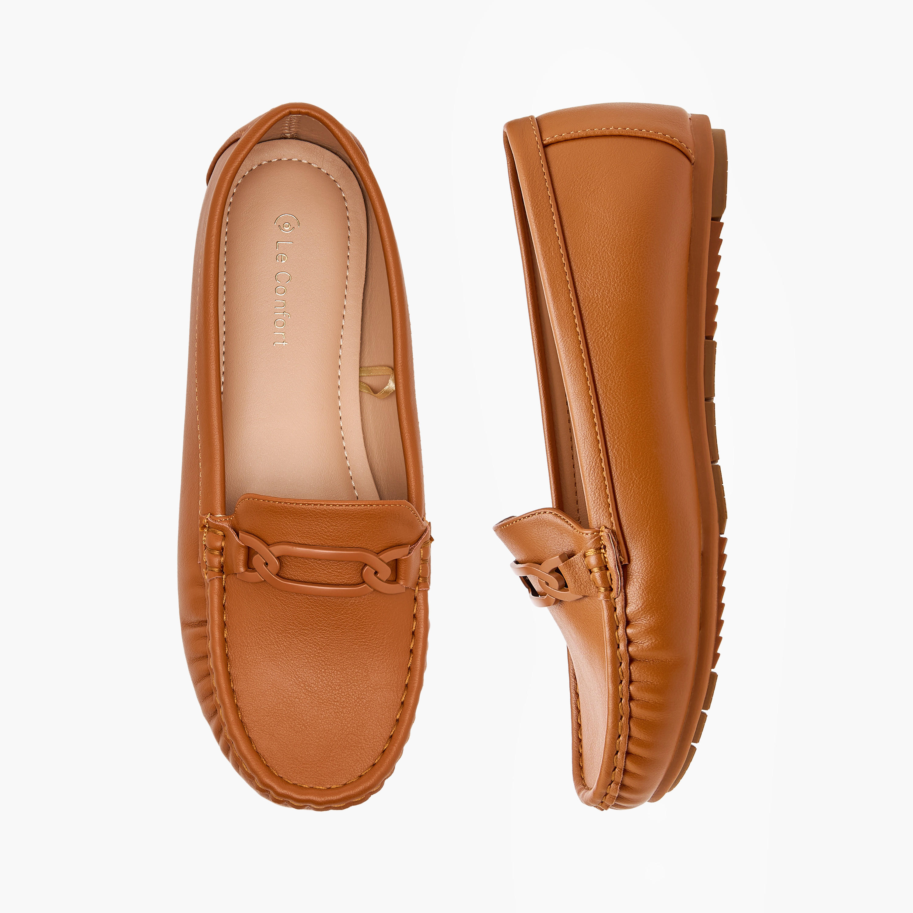 Le Confort Metal Accent Slip-On Comfort Loafers-women-shoes-loafersandmoccasins-image-1
