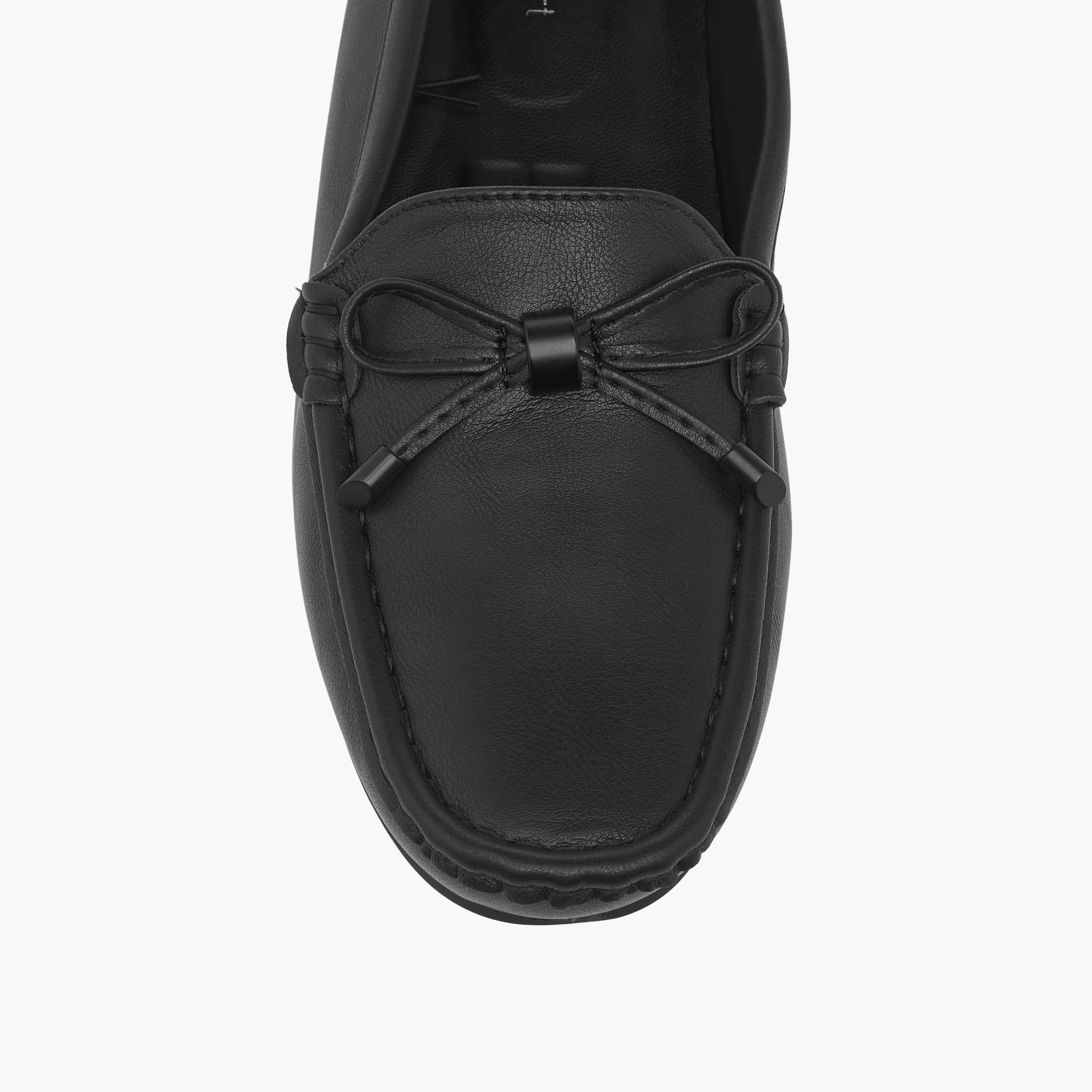 حذاء سهل الارتداء مريح بارز الملمس بزينة فيونكة من لو كونفورت-women-shoes-flats-loafers-image-4