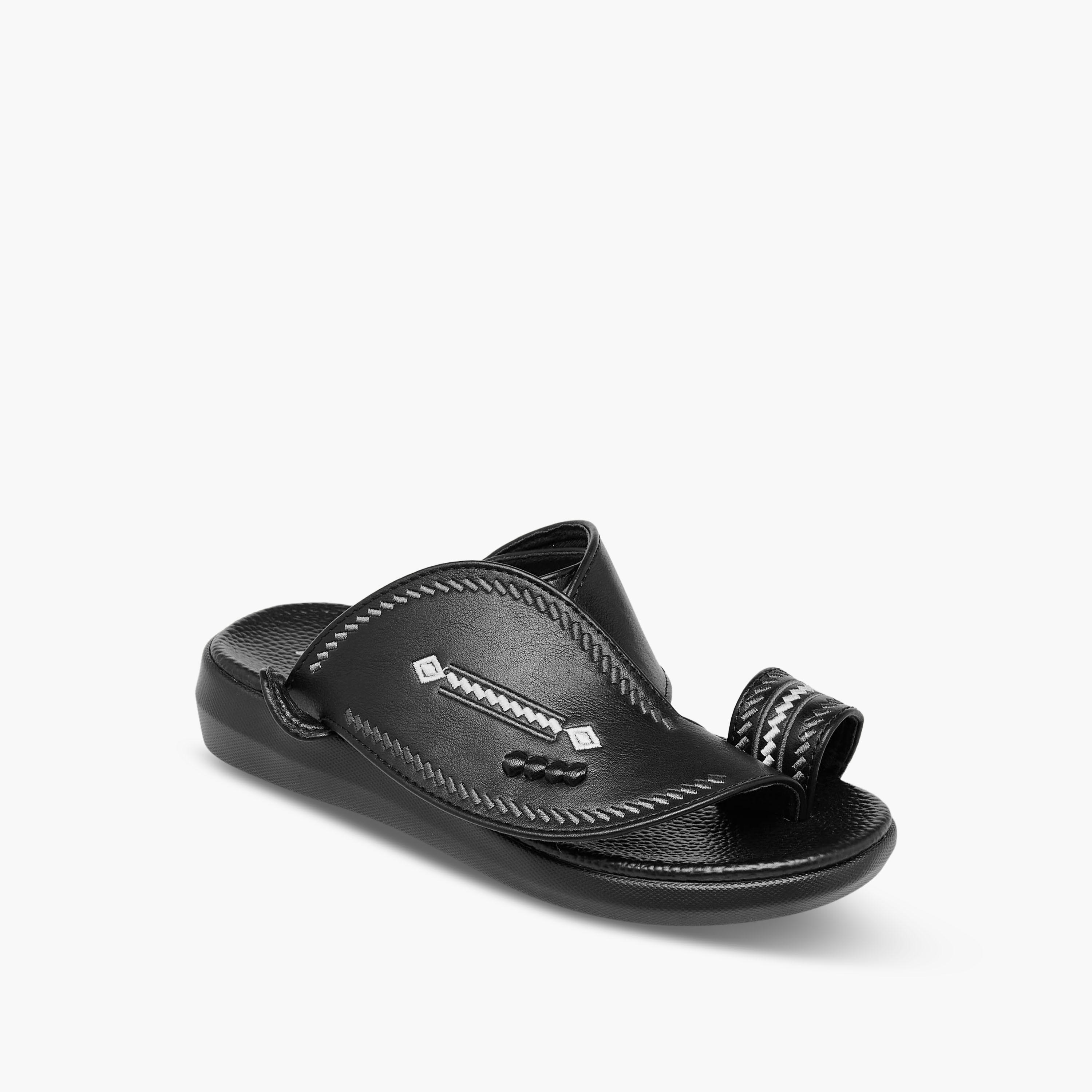 Al Waha Boys Embroidered Arabic Sandals-boys-shoes-sandals-image-2