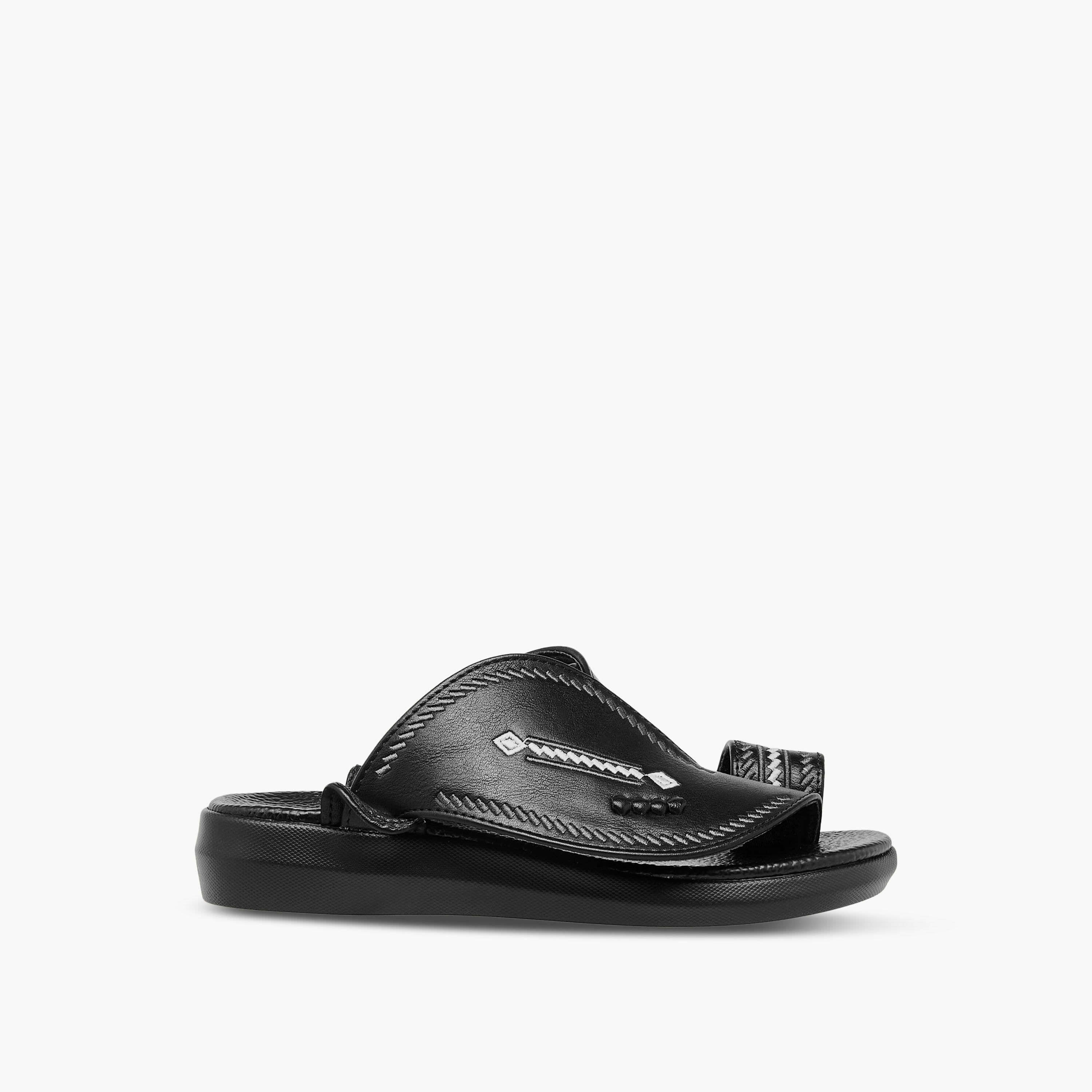Al Waha Boys Embroidered Arabic Sandals-boys-shoes-sandals-image-3
