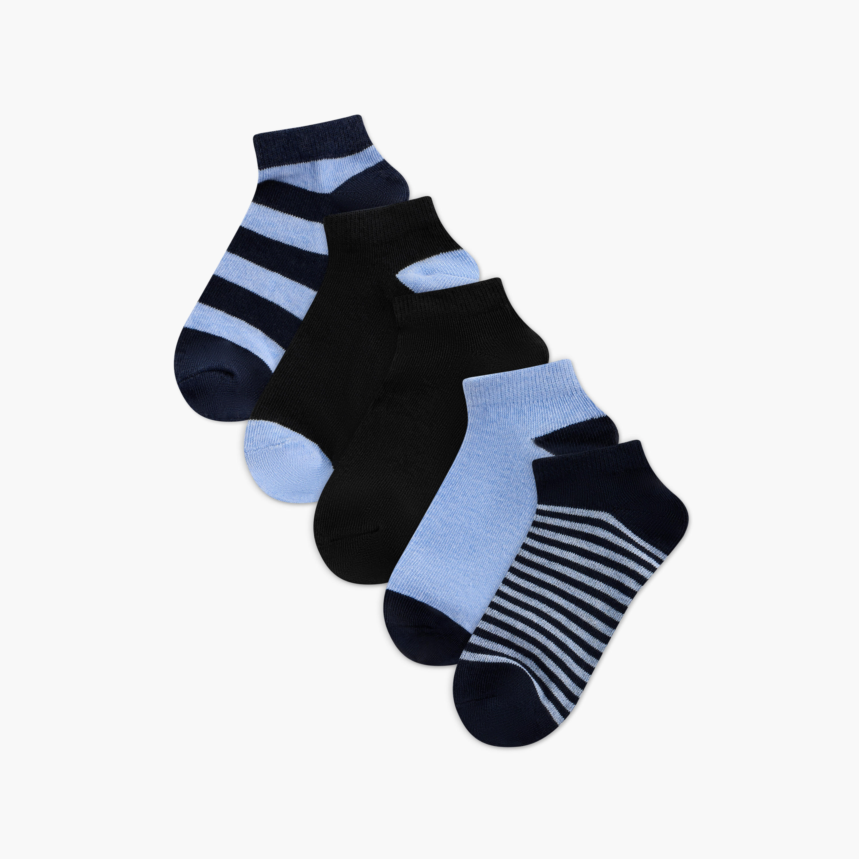 LBL by Shoexpress Assorted Ankle Length Socks - Set of 5-girls-accessories-socks-image-1