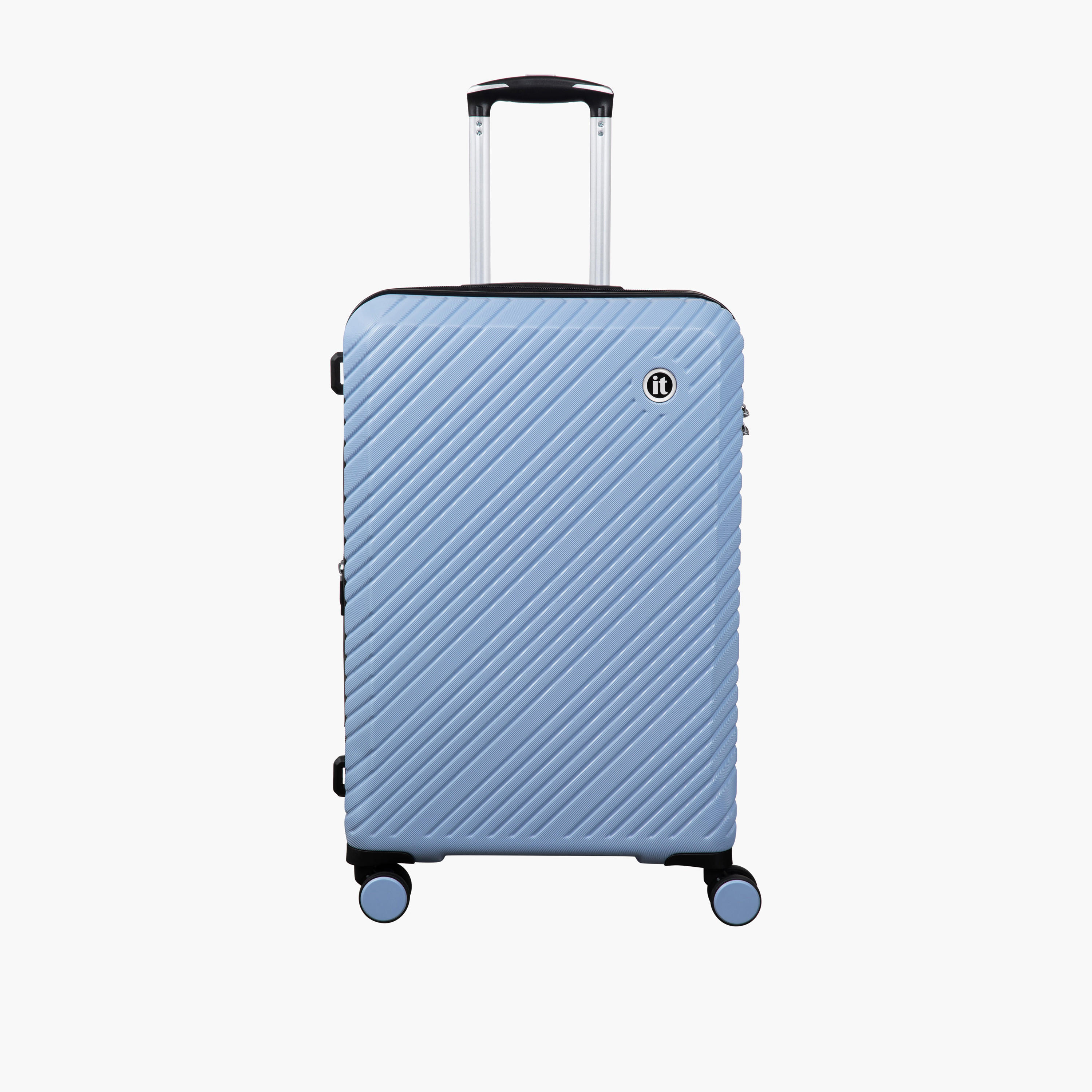 IT Textured Hardcase Luggage Trolley with Retractable Handle - 24 Inches Check-in Bag-travel-luggagesandbags-luggage-image-1