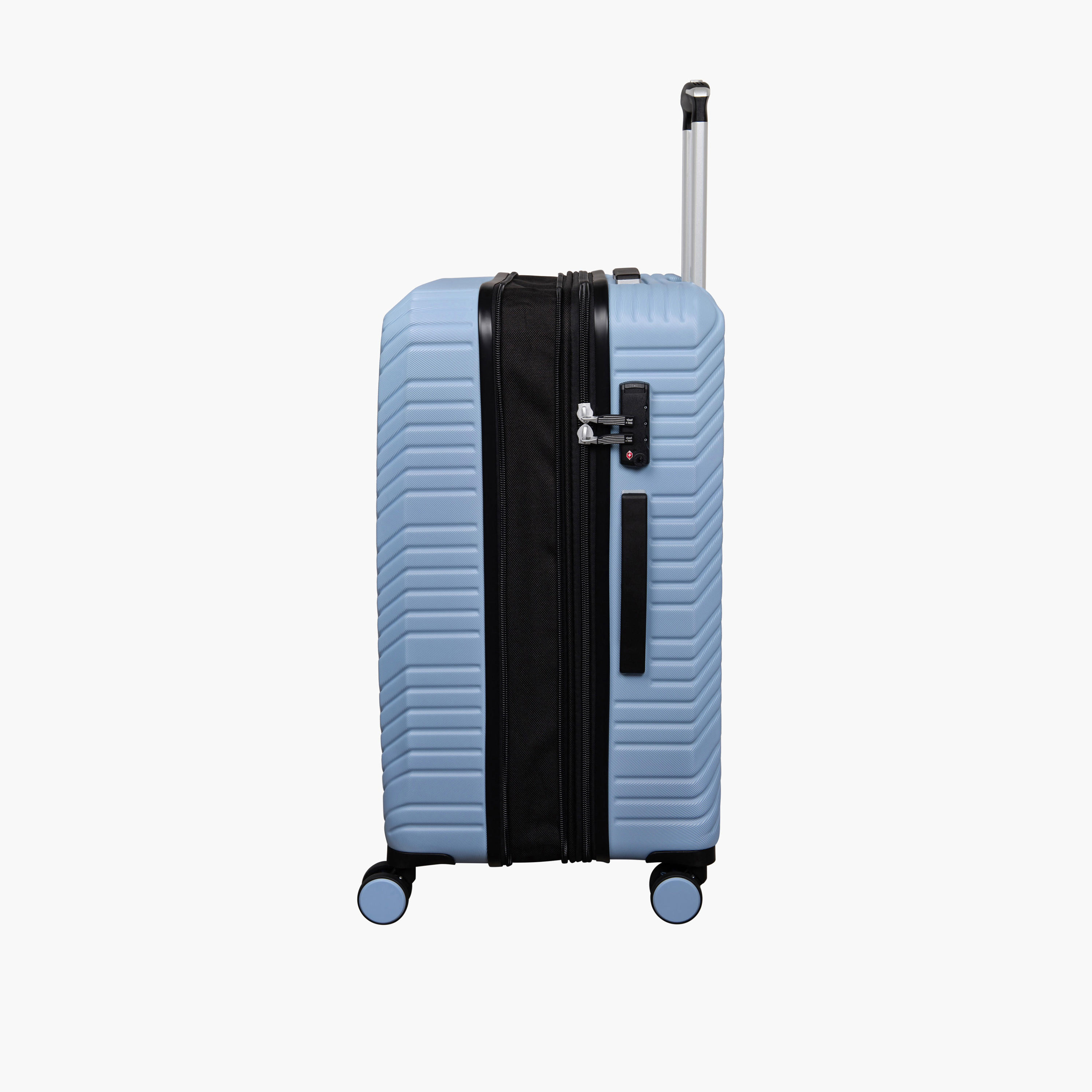 IT Textured Hardcase Luggage Trolley with Retractable Handle - 24 Inches Check-in Bag-travel-luggagesandbags-luggage-image-3
