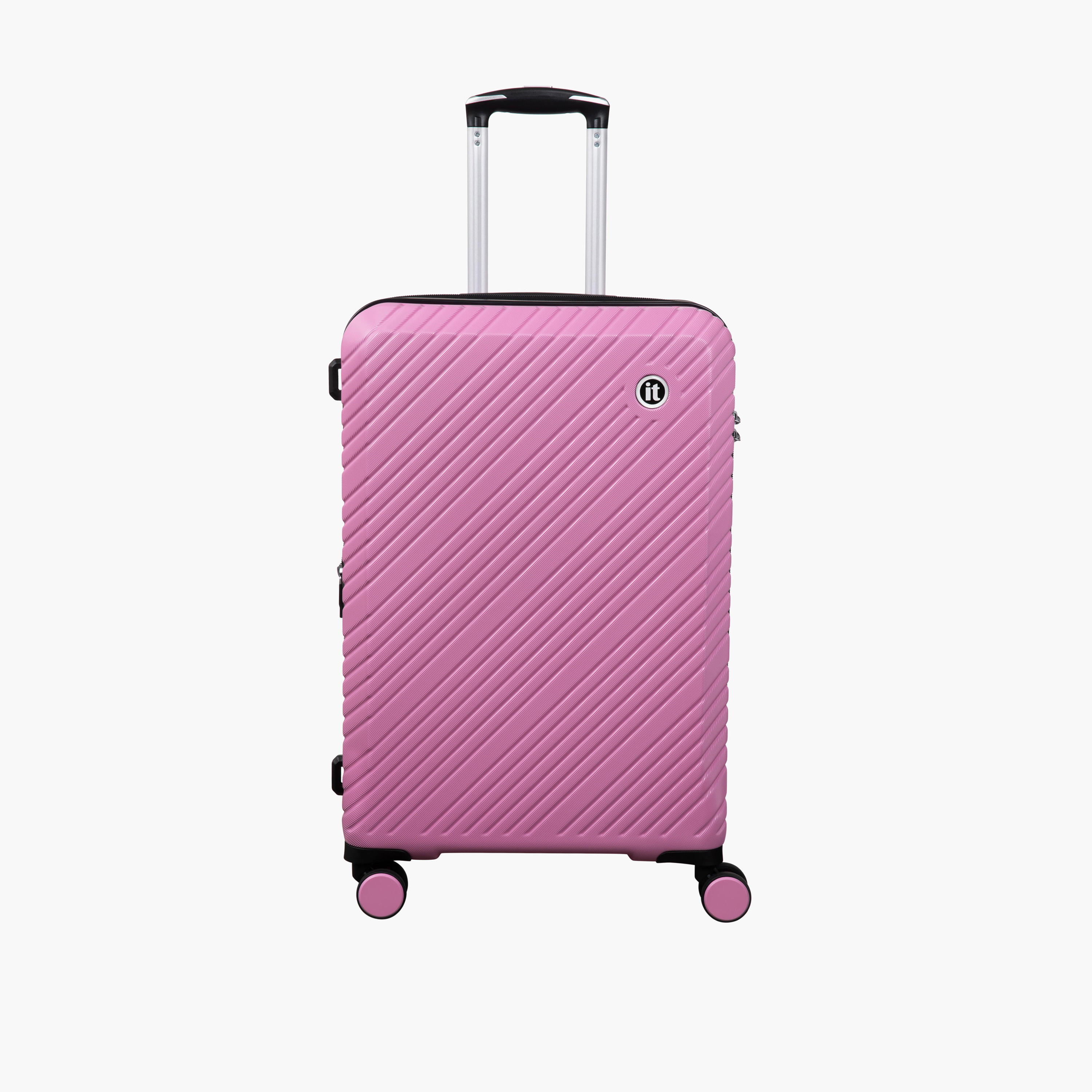 IT Textured Hardcase Luggage Trolley with Retractable Handle - 24 Inches Check-in Bag-travel-luggagesandbags-luggage-image-1