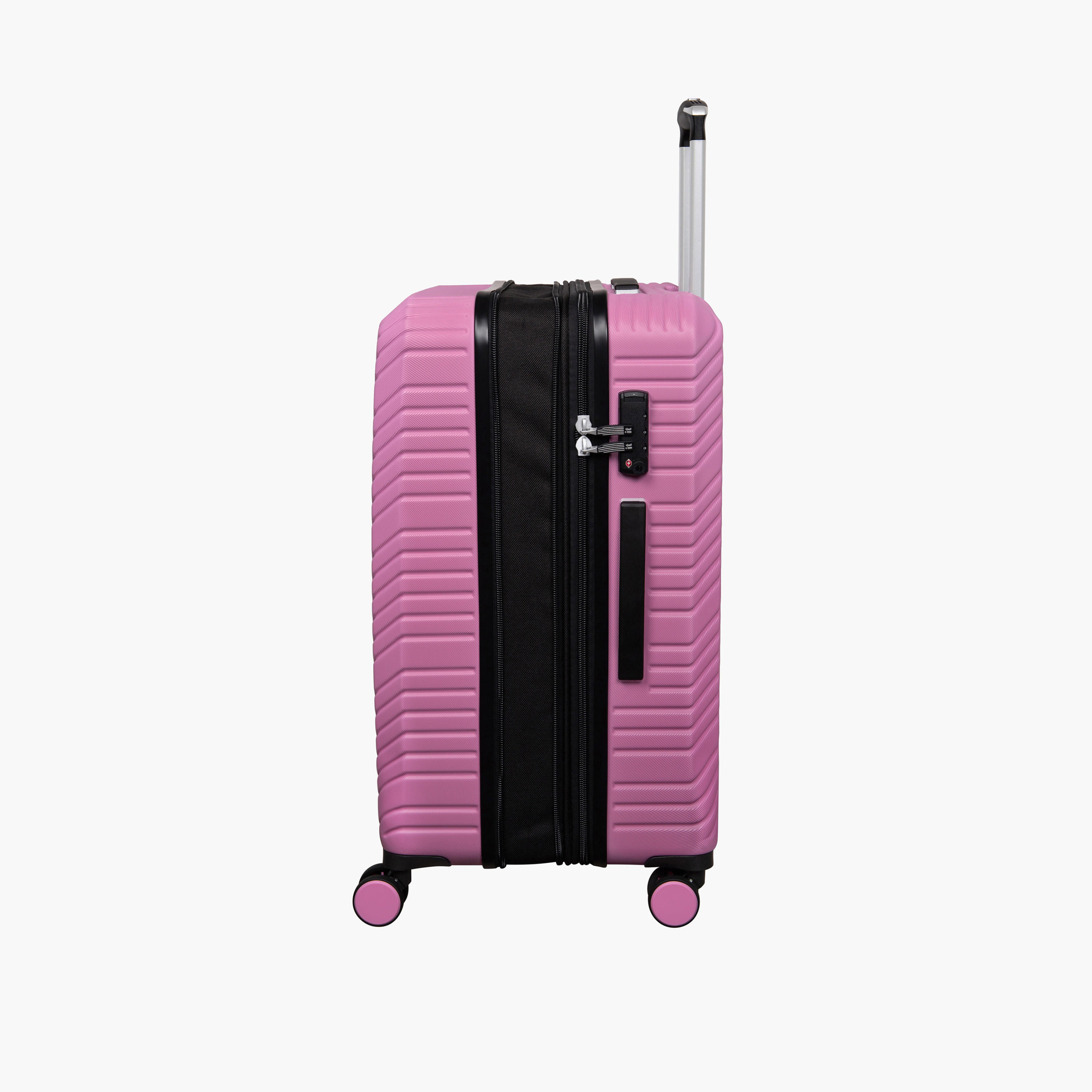 IT Textured Hardcase Luggage Trolley with Retractable Handle - 24 Inches Check-in Bag-travel-luggagesandbags-luggage-image-4