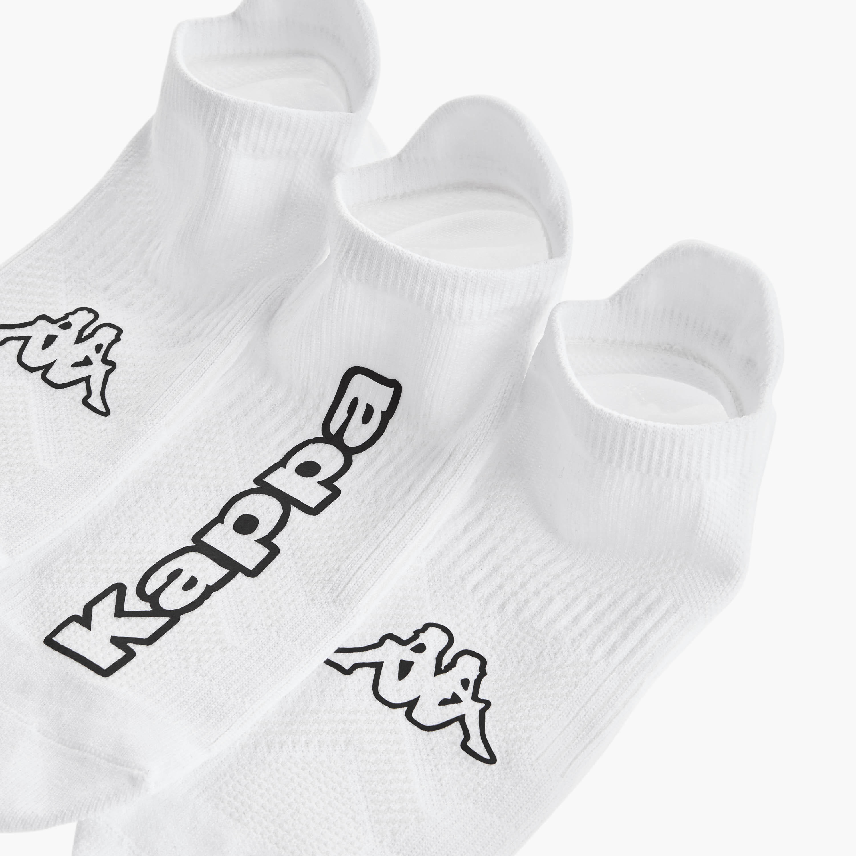 Kappa Logo Print Trainer Socks - Set of 3-women-socksandstockings-image-4