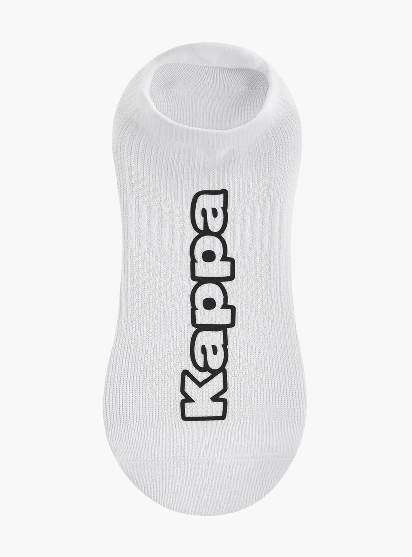 Kappa Logo Print Non Terry Trainer Socks - Set of 3-men-socks-image-2