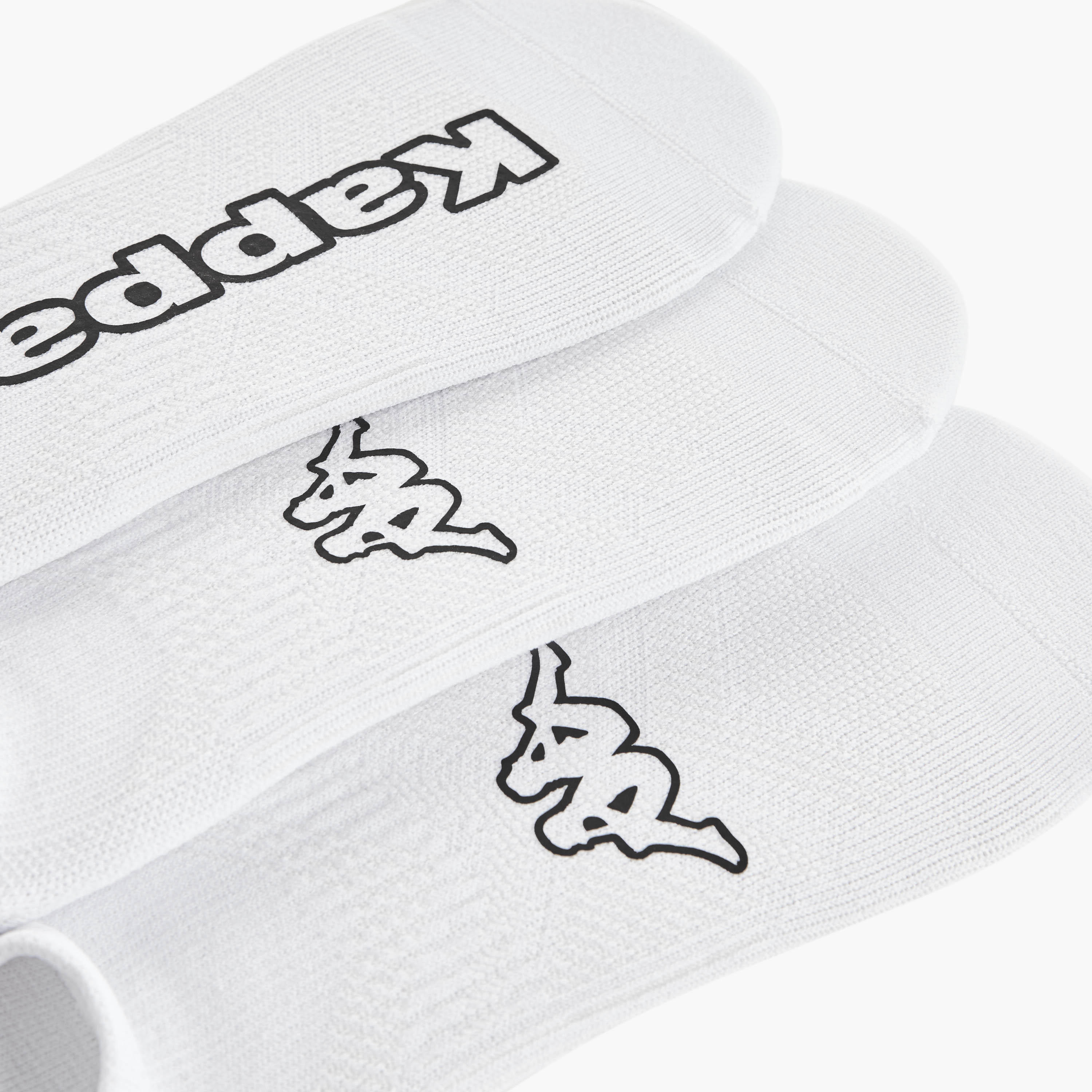 Kappa Logo Print Non Terry Trainer Socks - Set of 3-men-socks-image-3