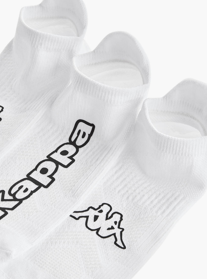 Kappa Logo Print Non Terry Trainer Socks - Set of 3-men-socks-image-4