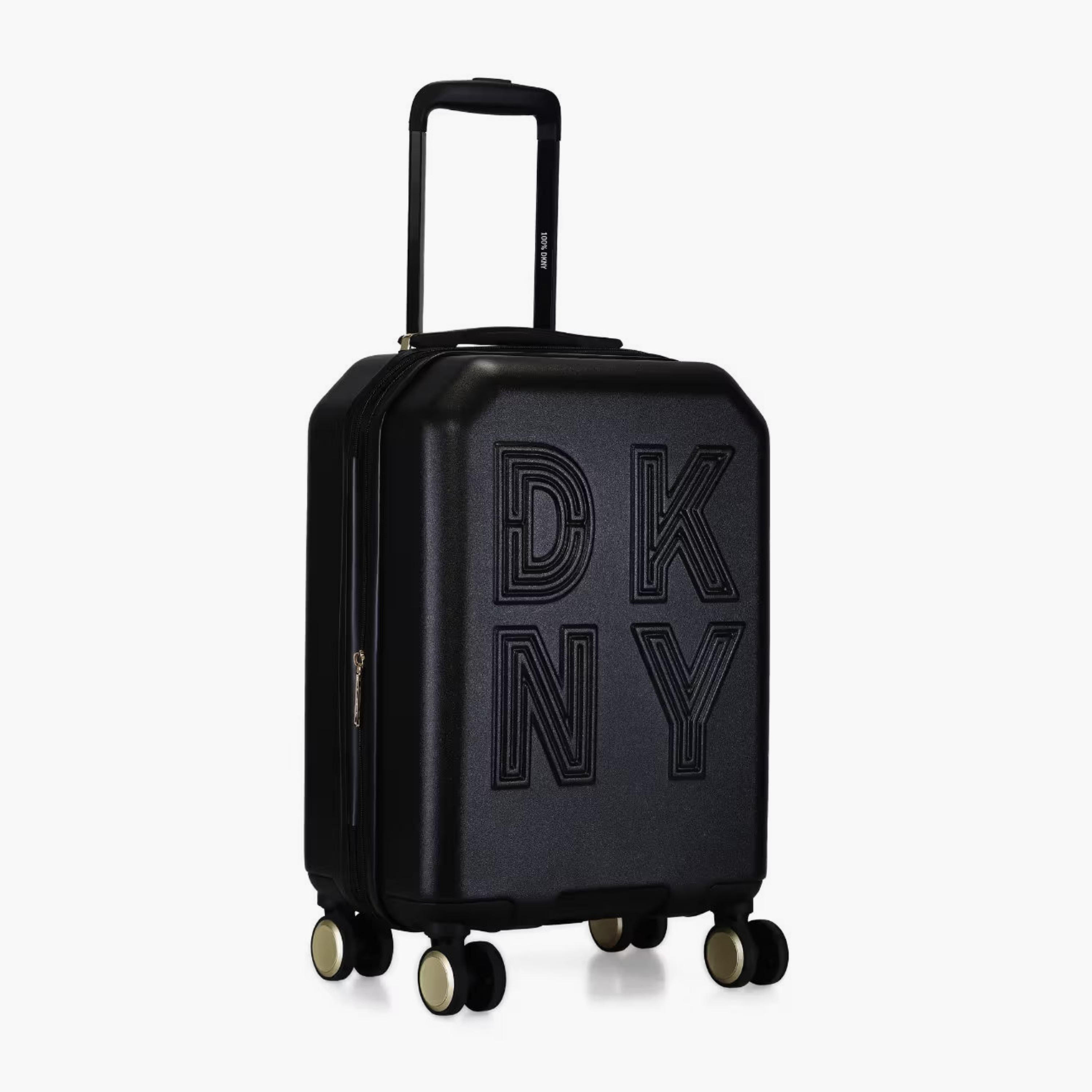 DKNY Textured Hardcase Luggage Trolley with Retractable Handle-travel-luggagesandbags-luggage-image-1