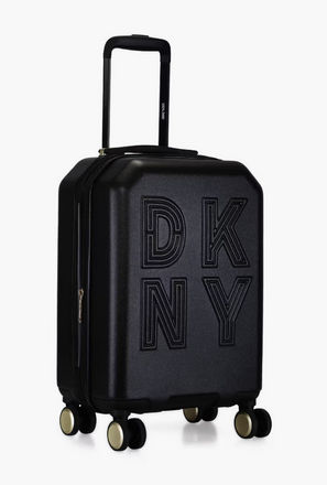 DKNY Textured Hardcase Luggage Trolley with Retractable Handle-travel-luggagesandbags-image-1
