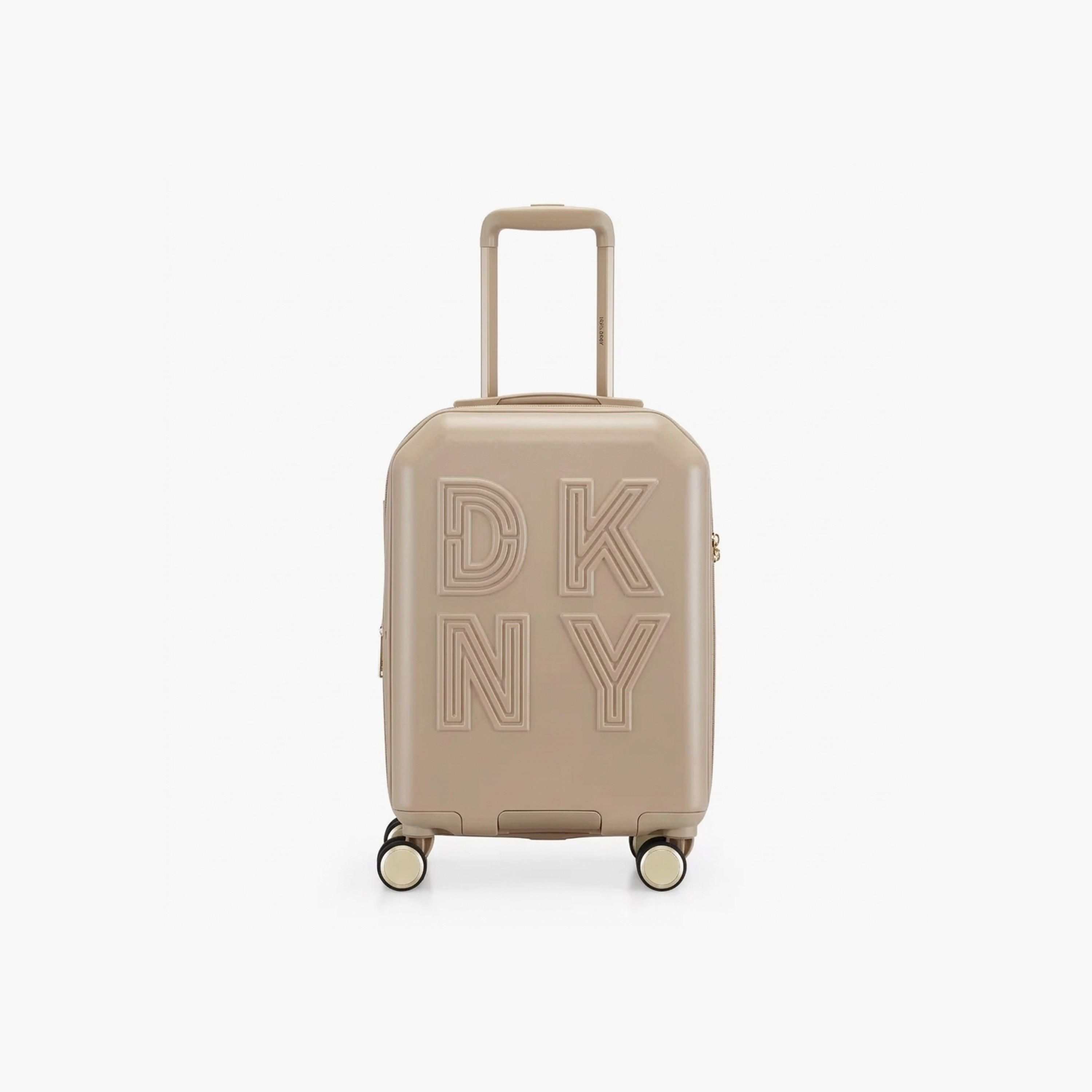 DKNY Textured Hardcase Luggage Trolley with Retractable Handle-travel-luggagesandbags-luggage-image-1