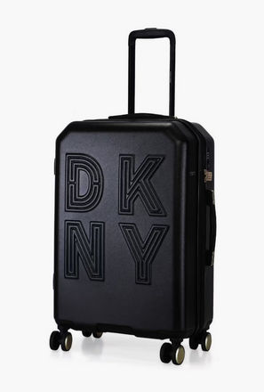 DKNY Textured Hardcase Luggage Trolley with Retractable Handle-travel-luggagesandbags-image-1