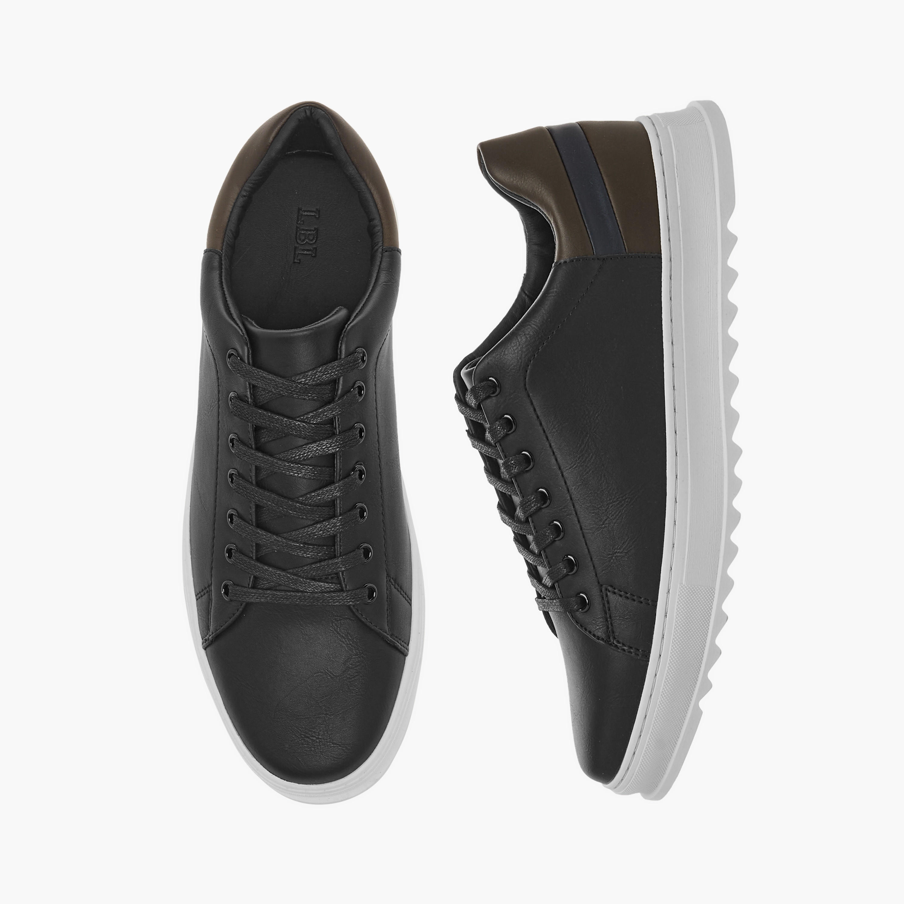حذاء سنيكرز سادة برباط من إل بي إل من شو إكسبرس-men-shoes-sneakers-image-1