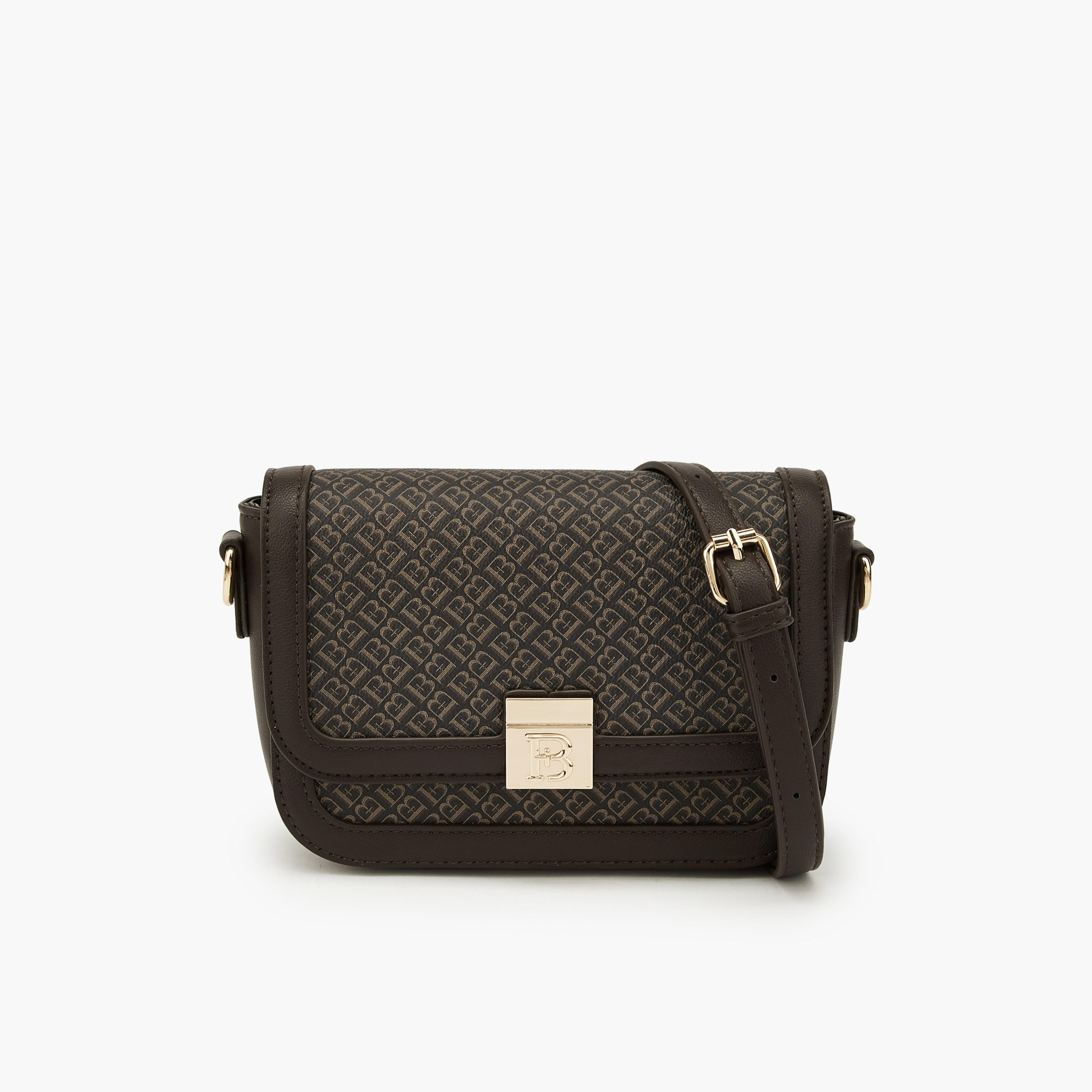 شنطة كروس بودي طبعة المونوغرام وحزام قابل للفصل من فلورا بيلا-women-bagsandwallets-handbags-image-1