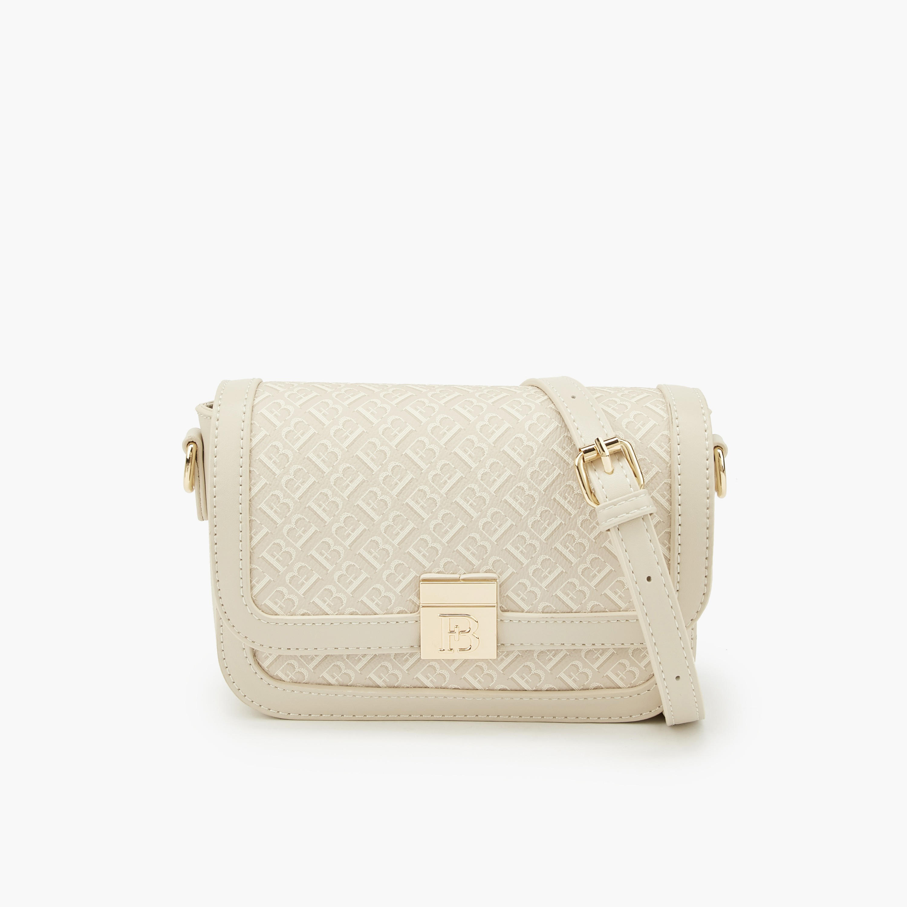 شنطة كروس بودي طبعة المونوغرام وحزام قابل للفصل من فلورا بيلا-women-bagsandwallets-handbags-image-1